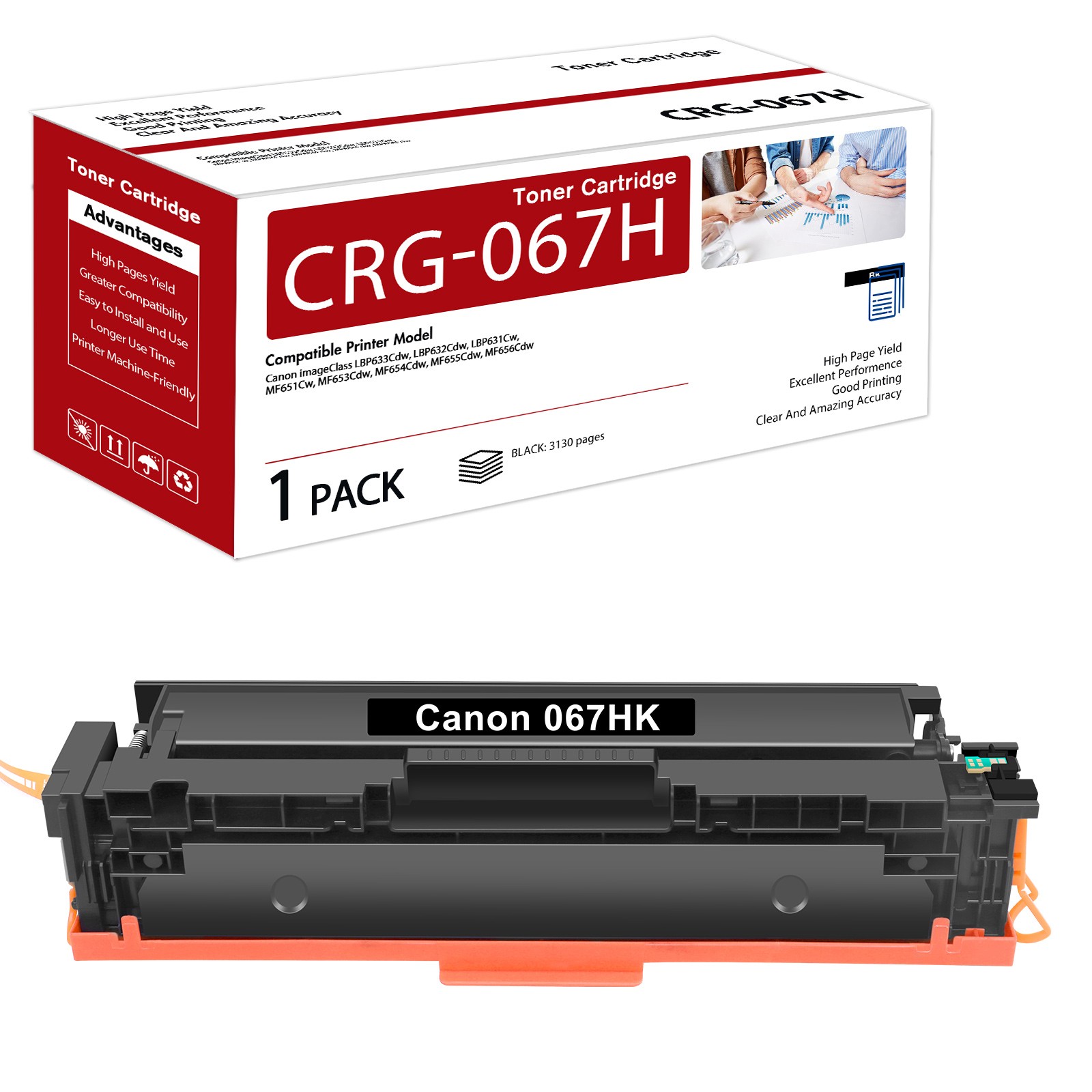 067H Toner Compatible for Canon 67 H MF656Cdw MF650C MF654CDW With Chip Lot