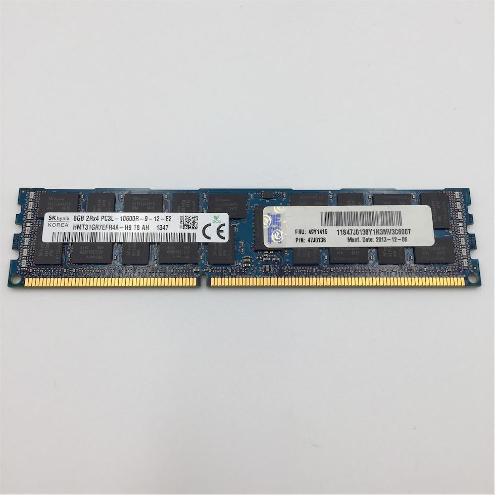 IBM 8GB 1X8GB PC3L-10600R 2RX4 DIMM 49Y1415 47J0136