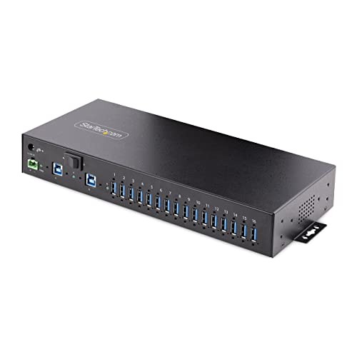 StarTech 16-Port Industrial USB 3.0 Hub 5Gbps (5g16aindsusbahub)
