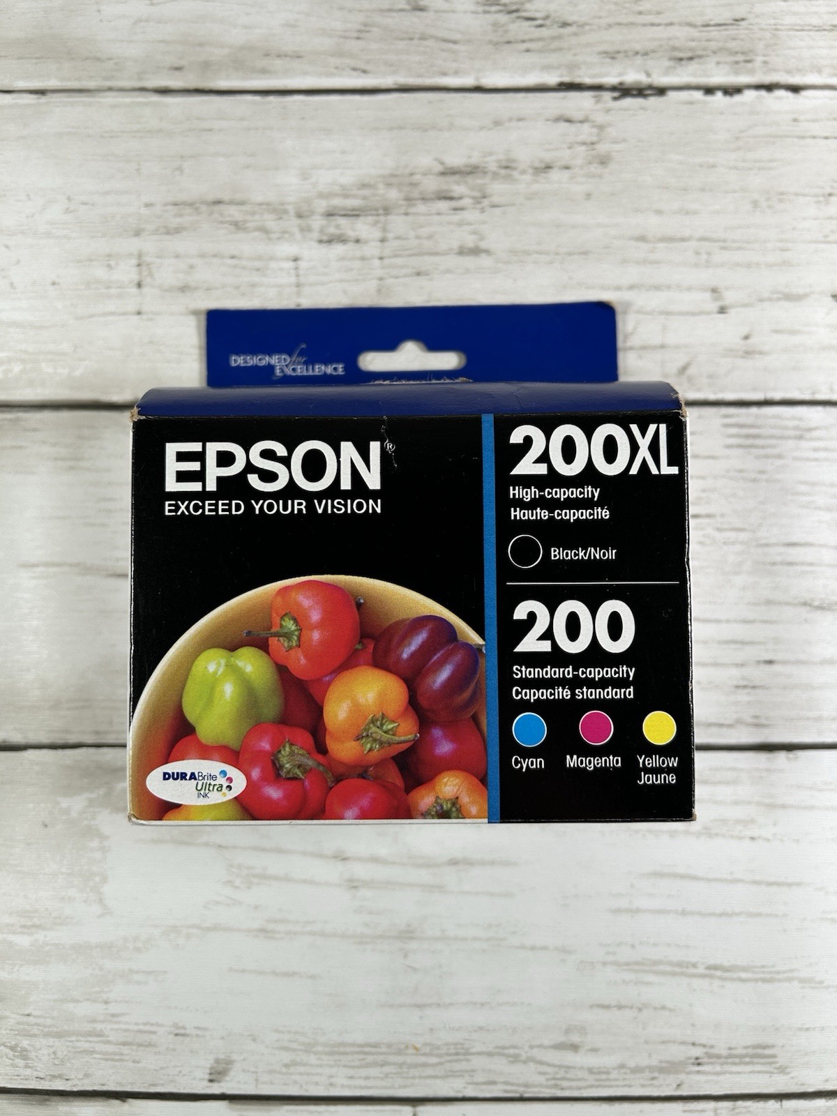 Epson 200XL Black 200 Cyan Magenta Yellow T200XL-BCS 4 Ink Cartridges - Sealed