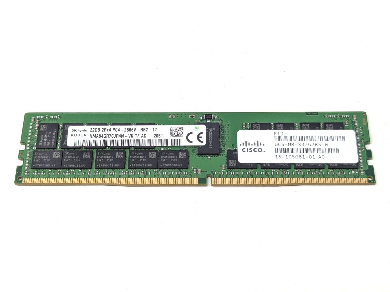 SK Hynix 32GB 2Rx4 PC4-2666V DDR4 RDIMM Server Memory RAM HMA84GR7CJR4N - Tested