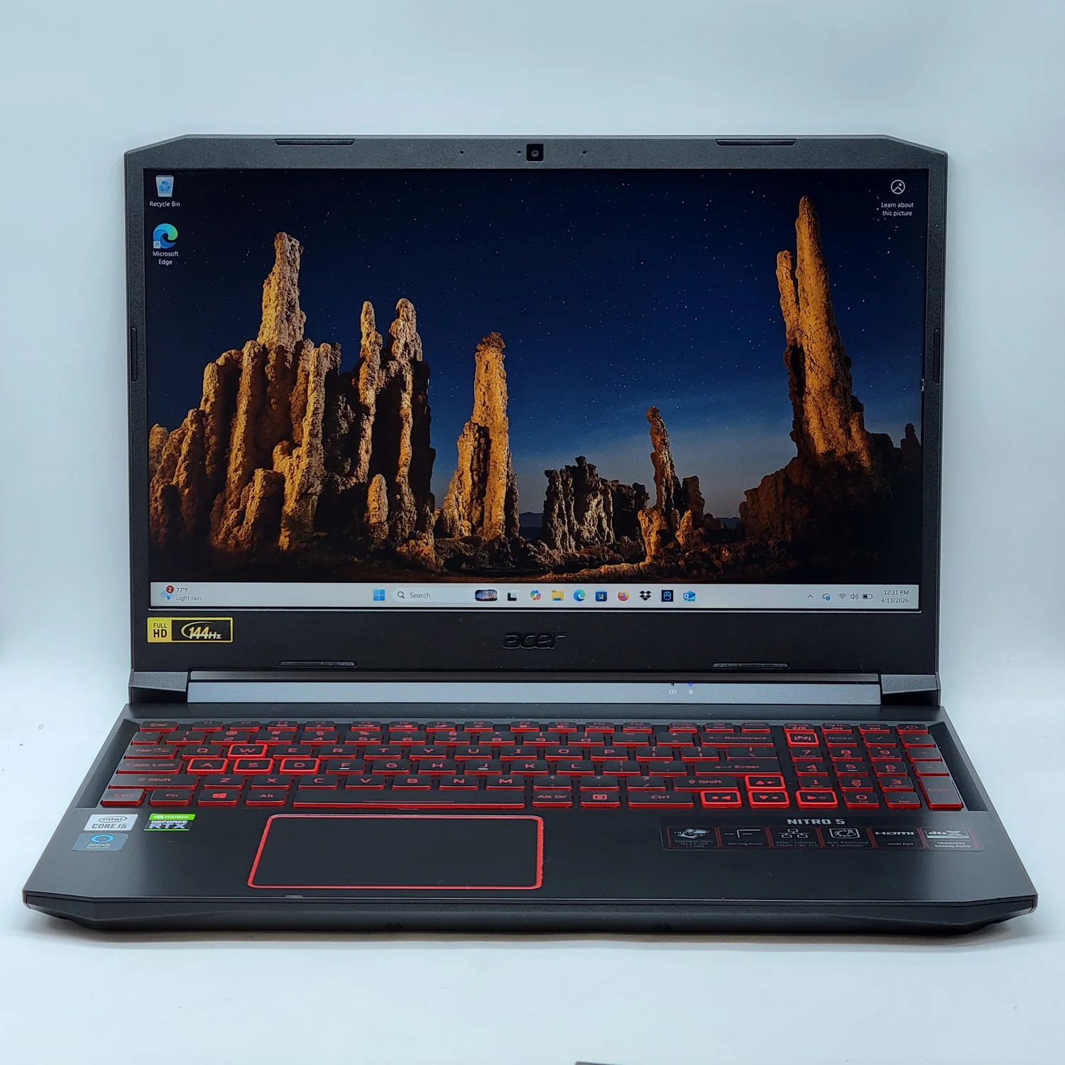 Acer Nitro 5 AN515‑55 15.6" i5-10300H 2.5GHz 16GB RAM 256GB SSD GeForce RTX 3050