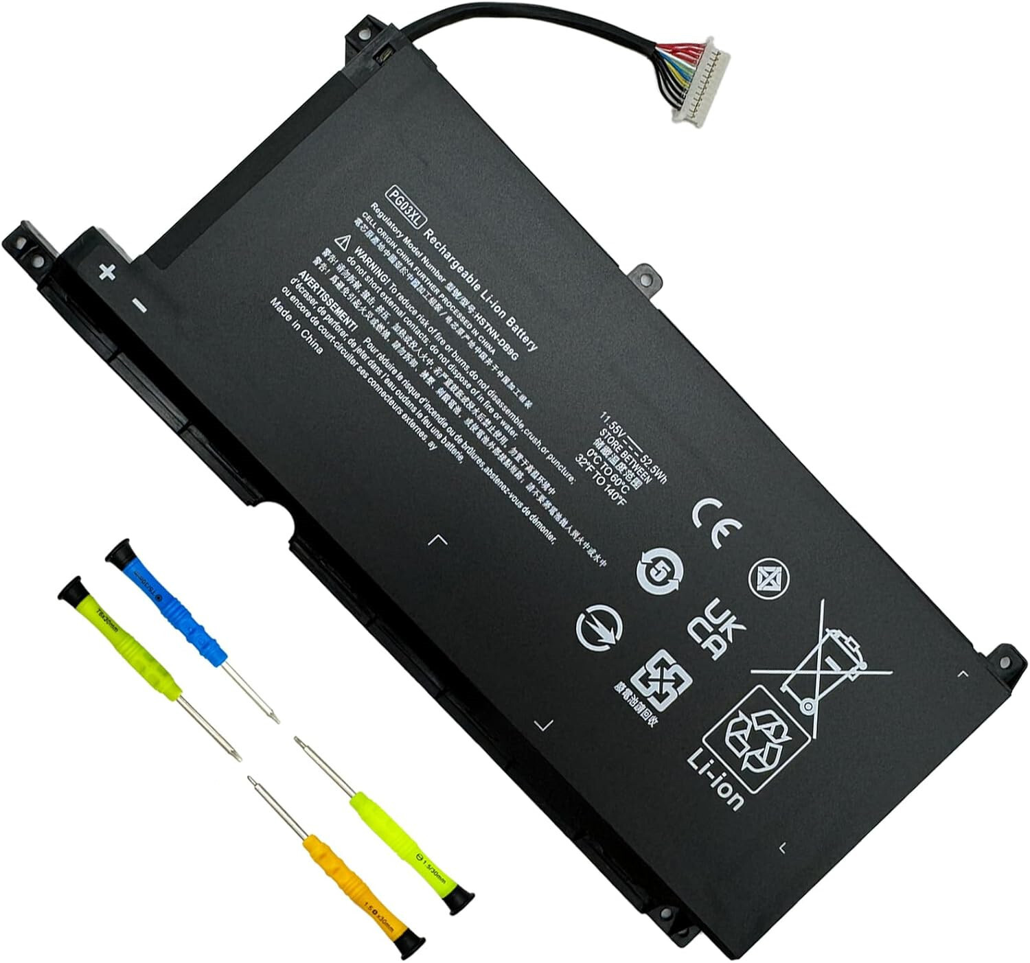 52.5Wh PG03XL HSTNN-DB9G Battery For HP Pavilion Gaming L48430-AC1 L48495-005