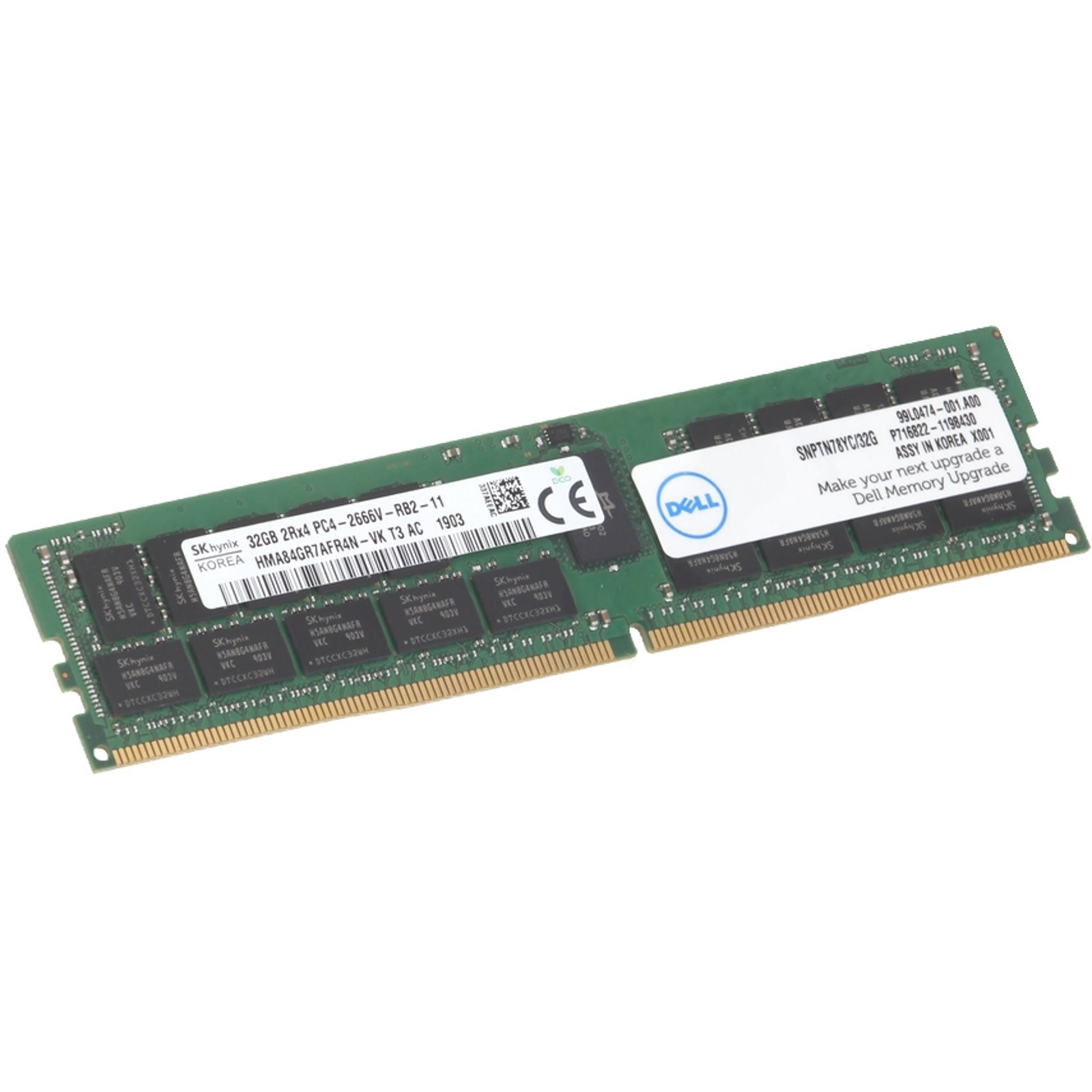 HMA84GR7AFR4N-VK Hynix 32GB 2Rx4 DDR4 RDIMM 2666MT/s