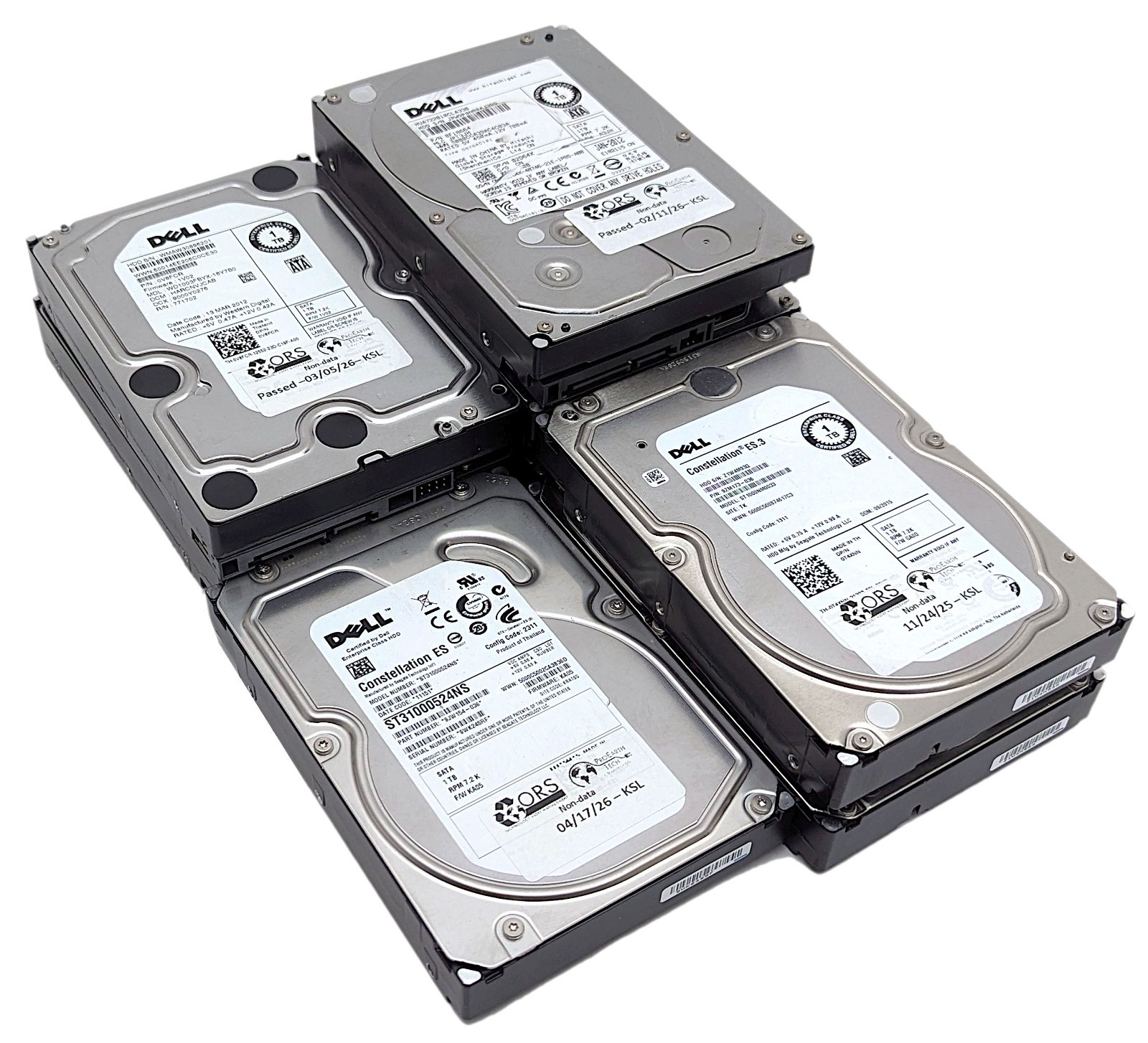 Lot of 8 Dell 1TB Enterprise SATA 7200RPM 3.5" Hard Drive HDD - Mixed Models OEM