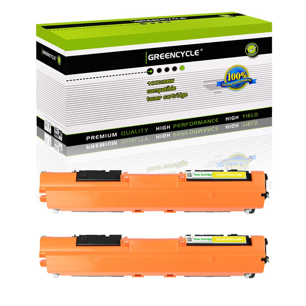 2PK CE312A 126A Yollow Toner Cartridge For HP CL LaserJet 100 MFP M175nw M175A