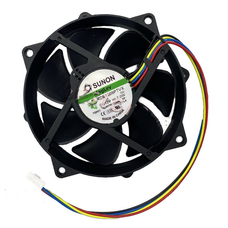 1PC CPU Round Cooling Fan 12V 7.0W 4-Pin KDE1209PTVX 90mm / 80mm x 25mm