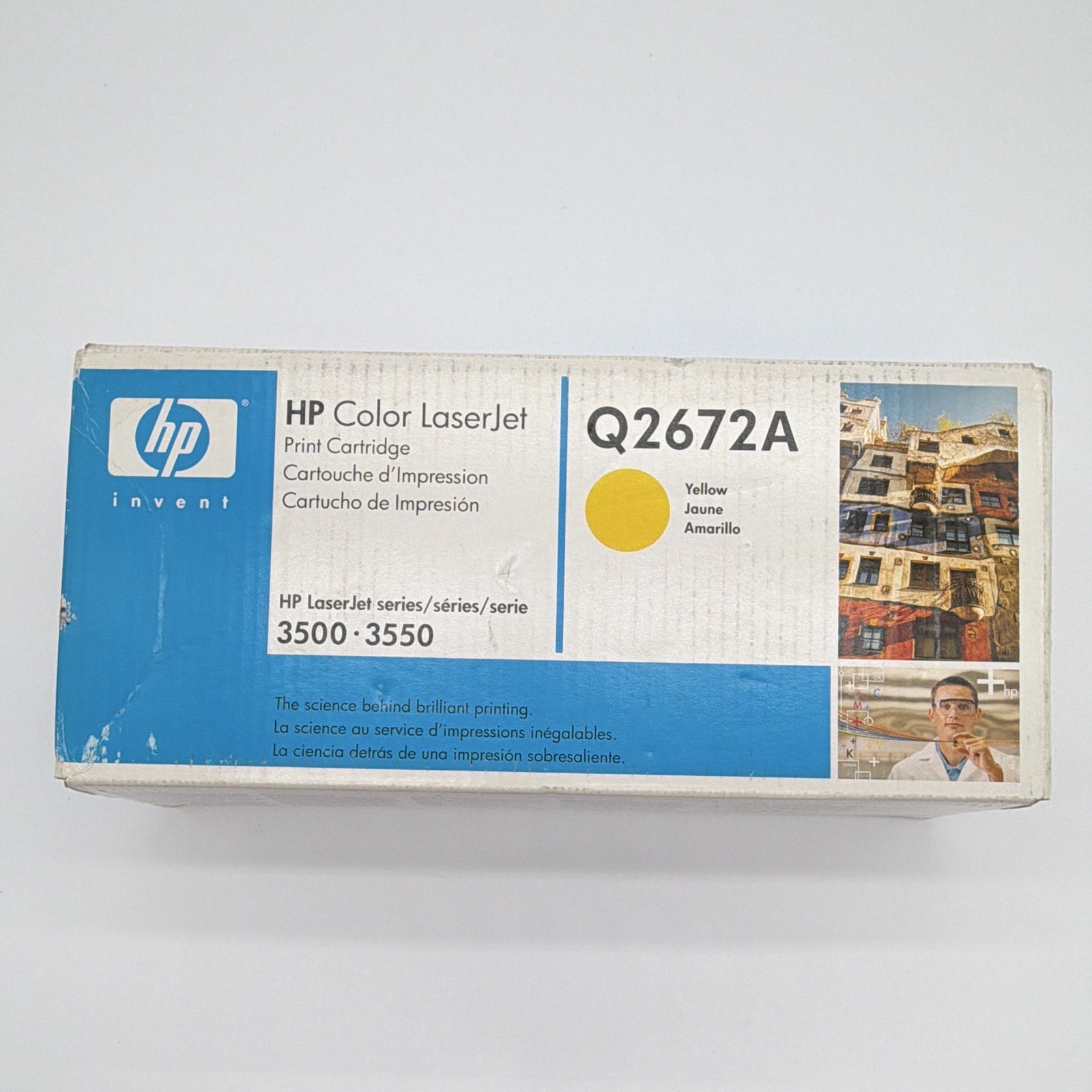 Genuine HP 309A Q2672A Yellow Toner Cartridge LaserJet 3500 3550 New Sealed