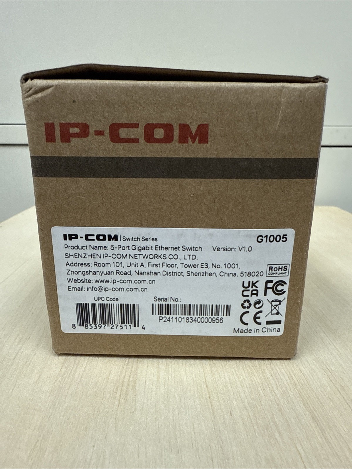 IP-COM G1005 5-Port Gigabit Desktop Switch