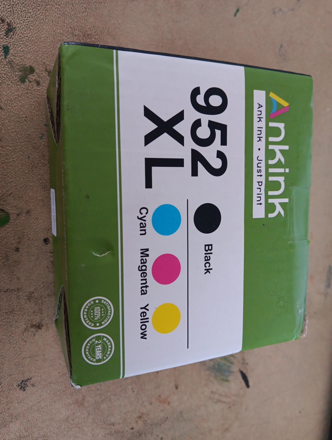Ankink 952 XL Ink Cartridges - Black, Cyan, Magenta, Yellow Cartridges NIB B18