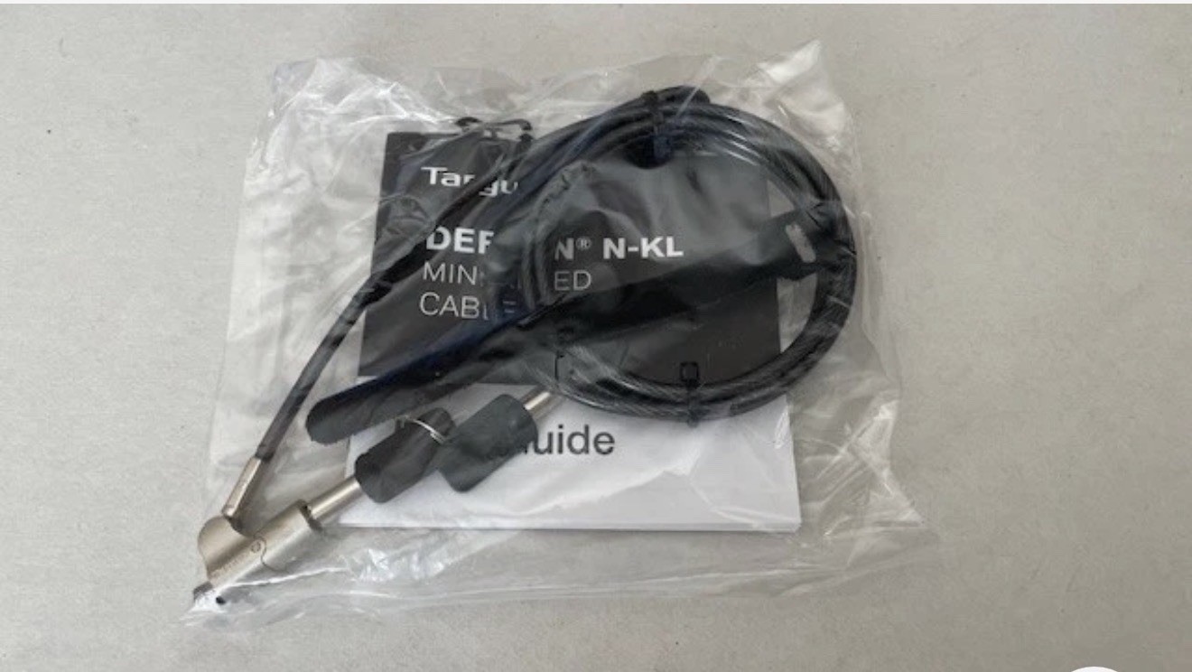 Targus DEFCON N-KL Mini Keyed Cable Lock [ASP65GLX]Lock Laptop ,Computer Black