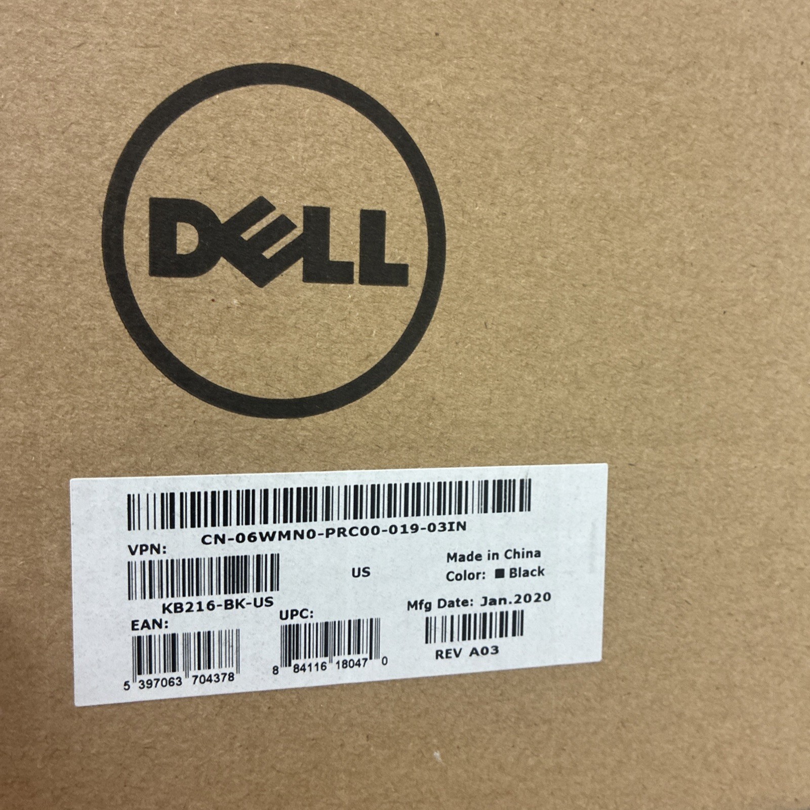 Dell KB216-BK-US USB Wired Keyboard – Black – Genuine Dell OEM – New Open Box