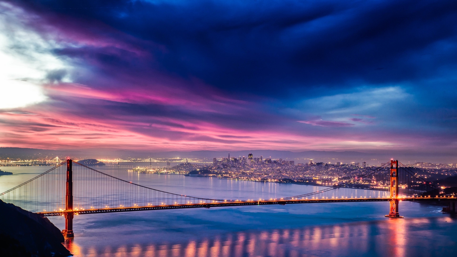 Landscape golden gate bridge san francisco usa city Custom Gaming Mat Desk
