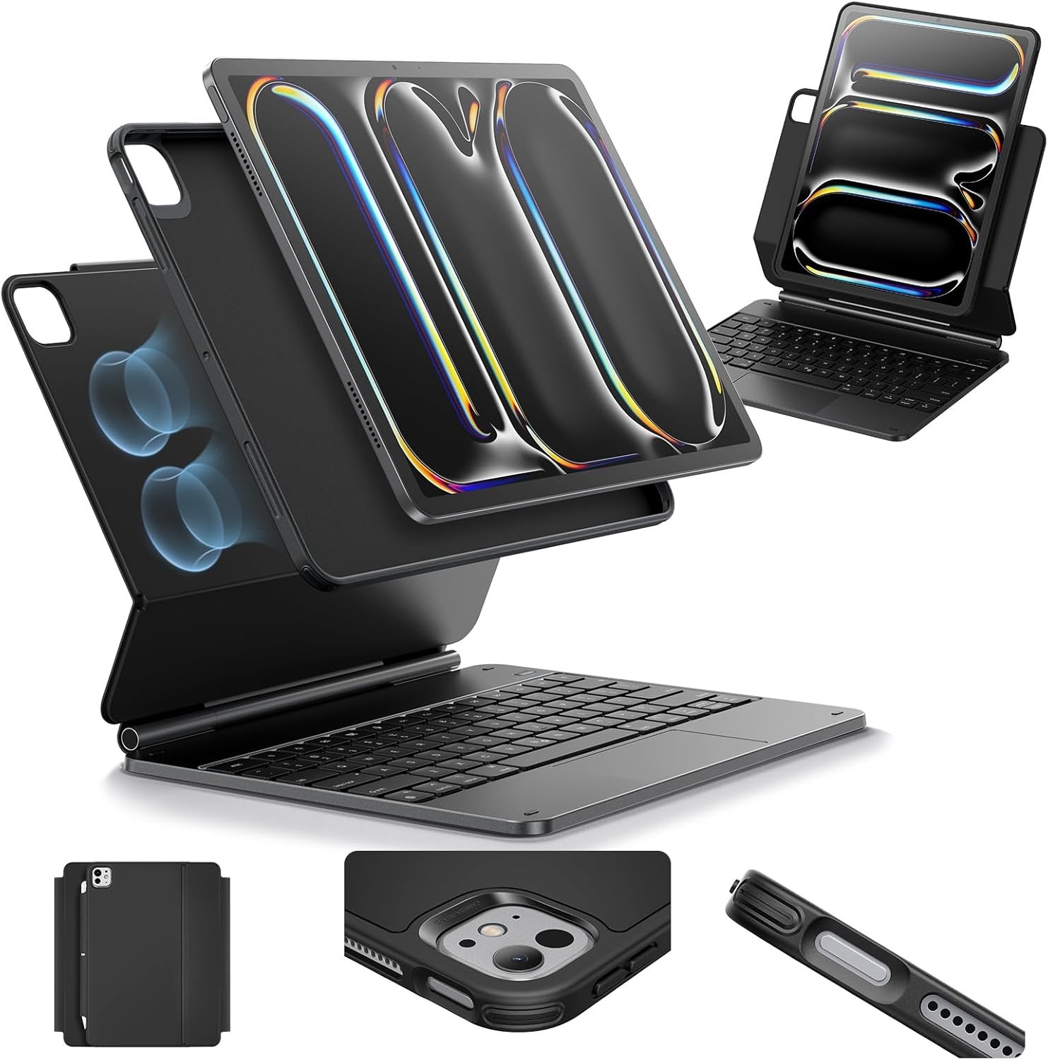 ESR Magnetic Keyboard Case - iPad Pro 11" M5/M4 – Rebound 360 - Cantilever Stand