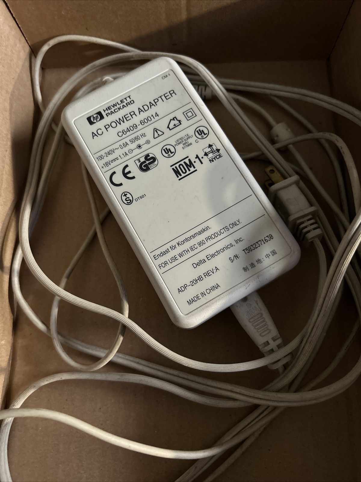 Genuine HP AC Power Adapter C4557-60004 DeskJet Printers Tested