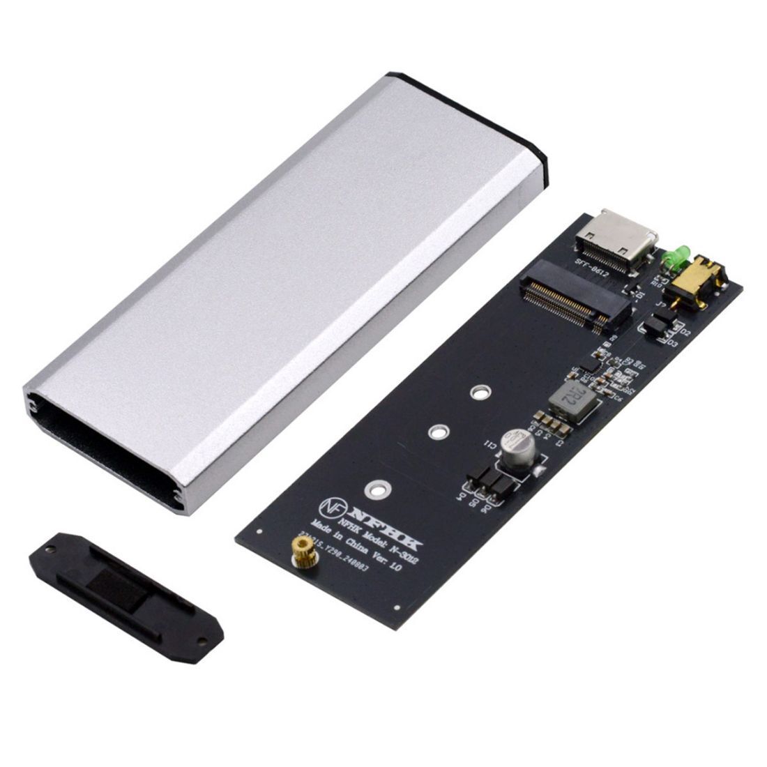 Oculink SFF-8612 SFF-8611 to M.2 NGFF M-Key to NVME PCIe SSD 2280 SSD Enclosure