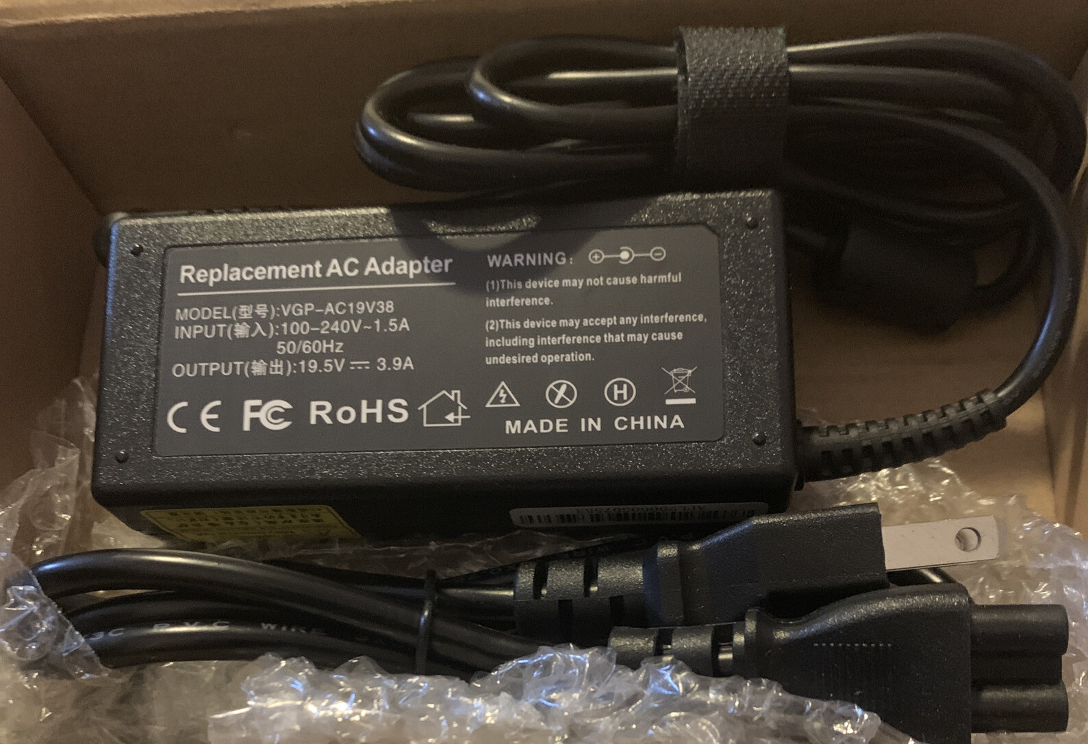 DENAQ DQ-AC19V19-6044 Battery Denaq Laptop/Tablet AC Adapter