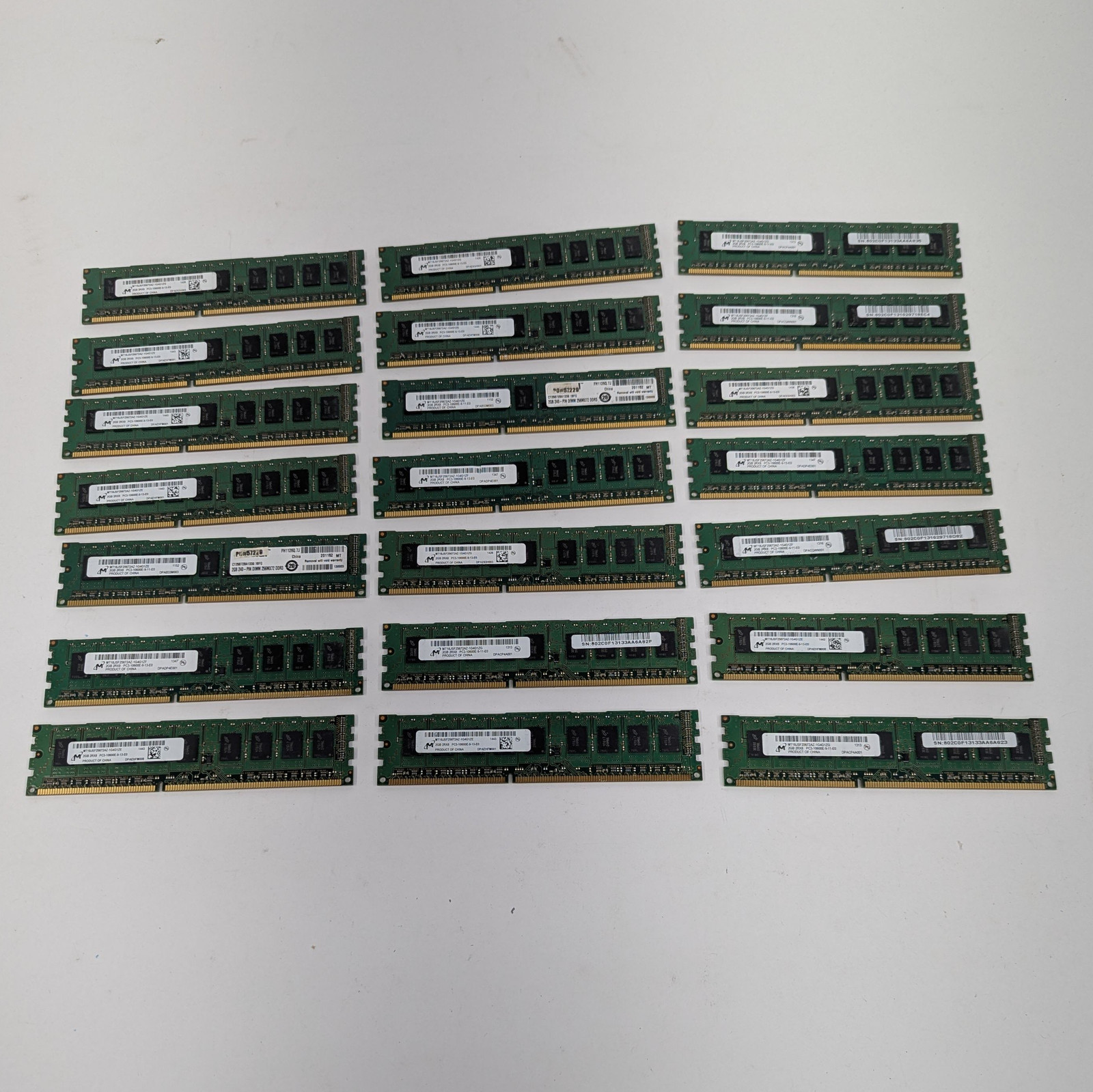 42GB (21 x 2GB) Micron DDR3 RAM PC3-10600E ECC Unbuffered UDIMM Server Memory