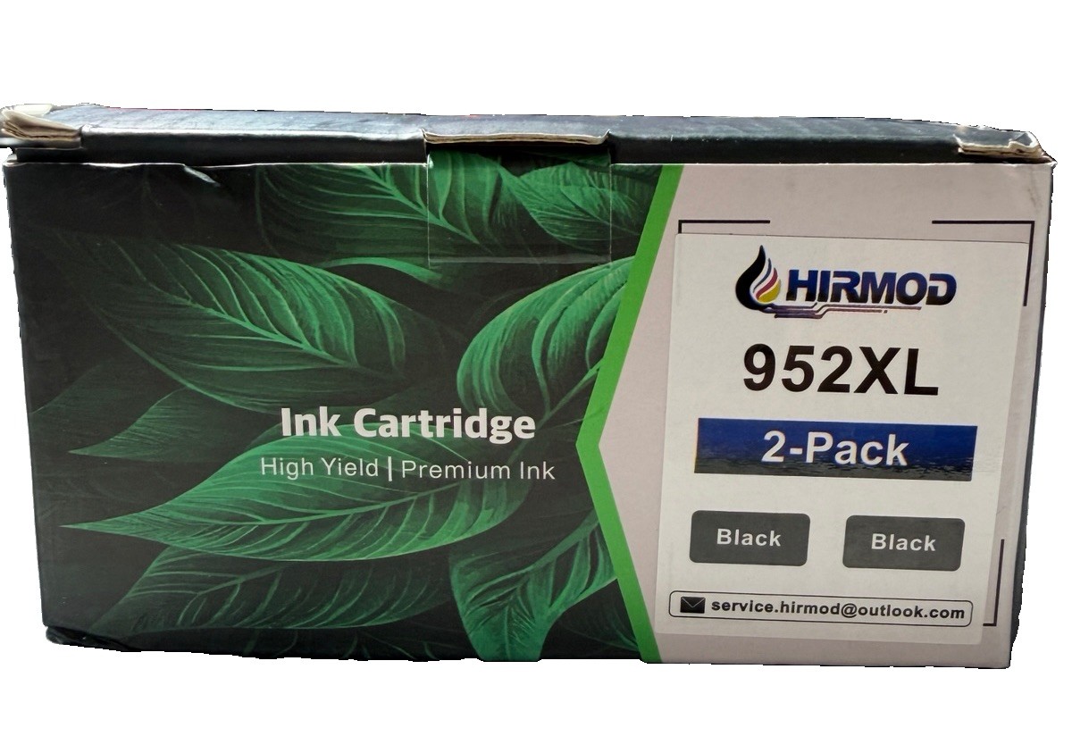 HIRMOD 952XL Compatible With HP Printer Black Ink Cartridge 2-Pack