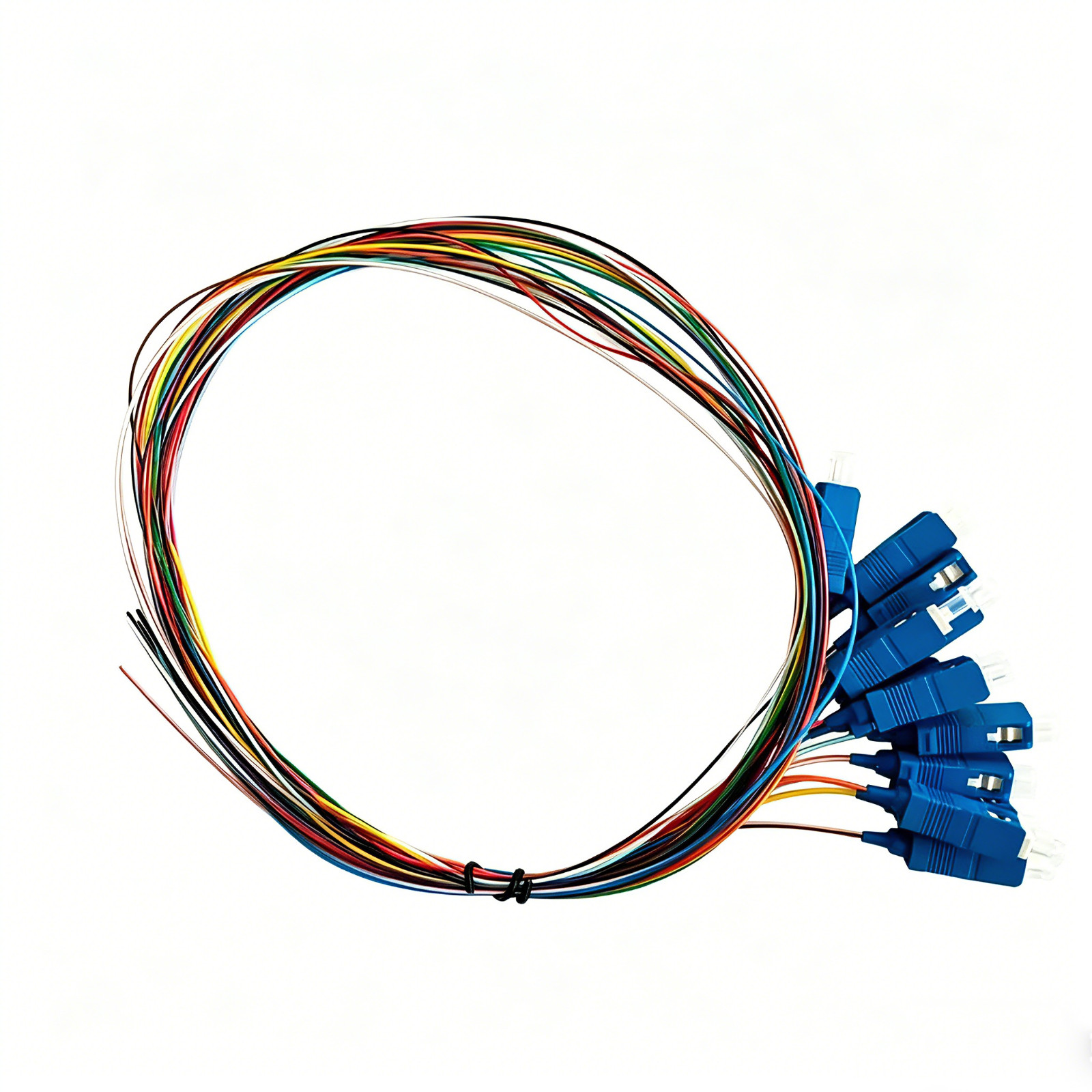 2Pcs 12Core Single Mode Fiber Optic Pigtail 1.5m 0.9mm Simplex Bundle Patch Cord