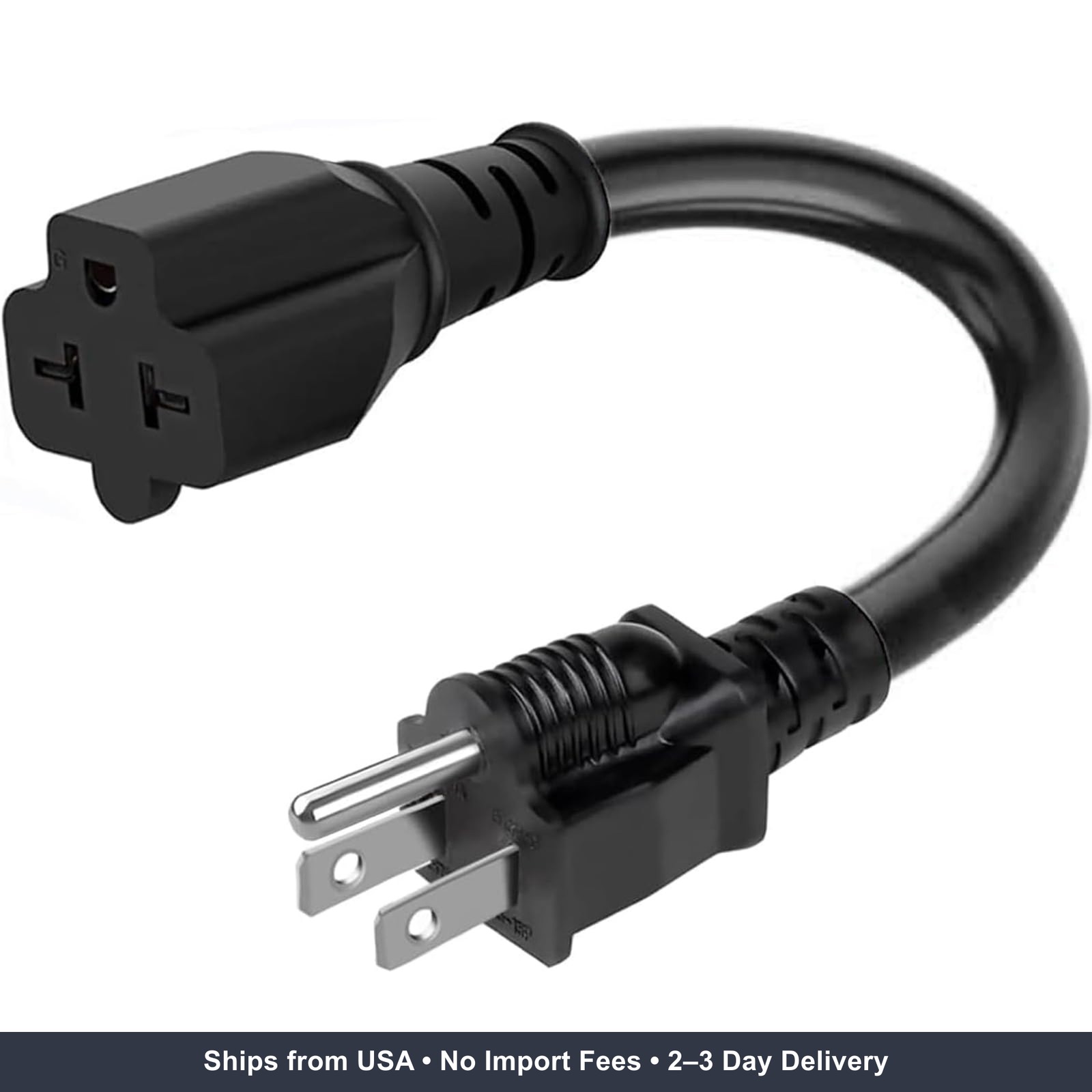 NEMA 5-15P to NEMA 6-20R EV Charger Adapter EV Conversion Adapter Cord 12 Inch E