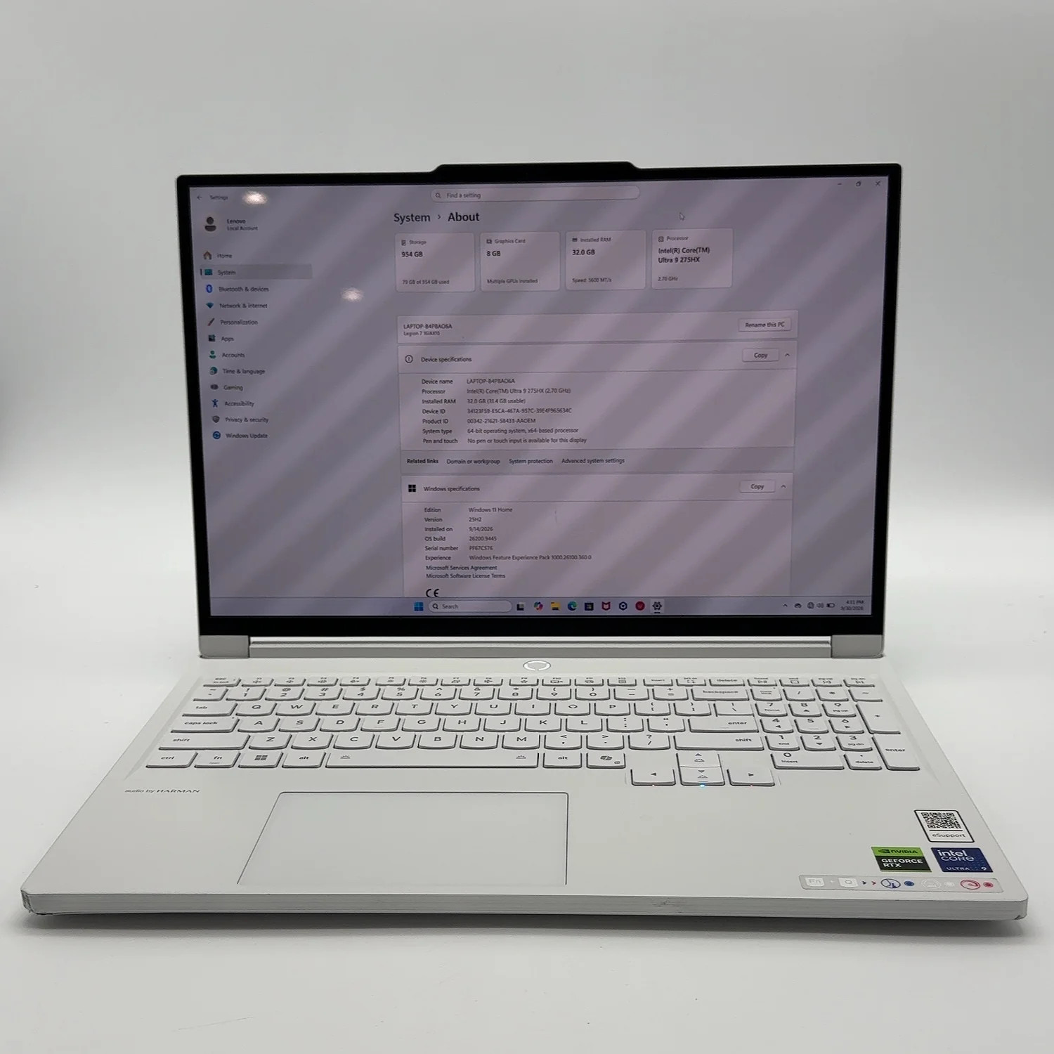 Lenovo Legion 7i Gen 10 83KY 16" Core Ultra 9 275HX 2.7GHz 32GB RAM 1TB SSD