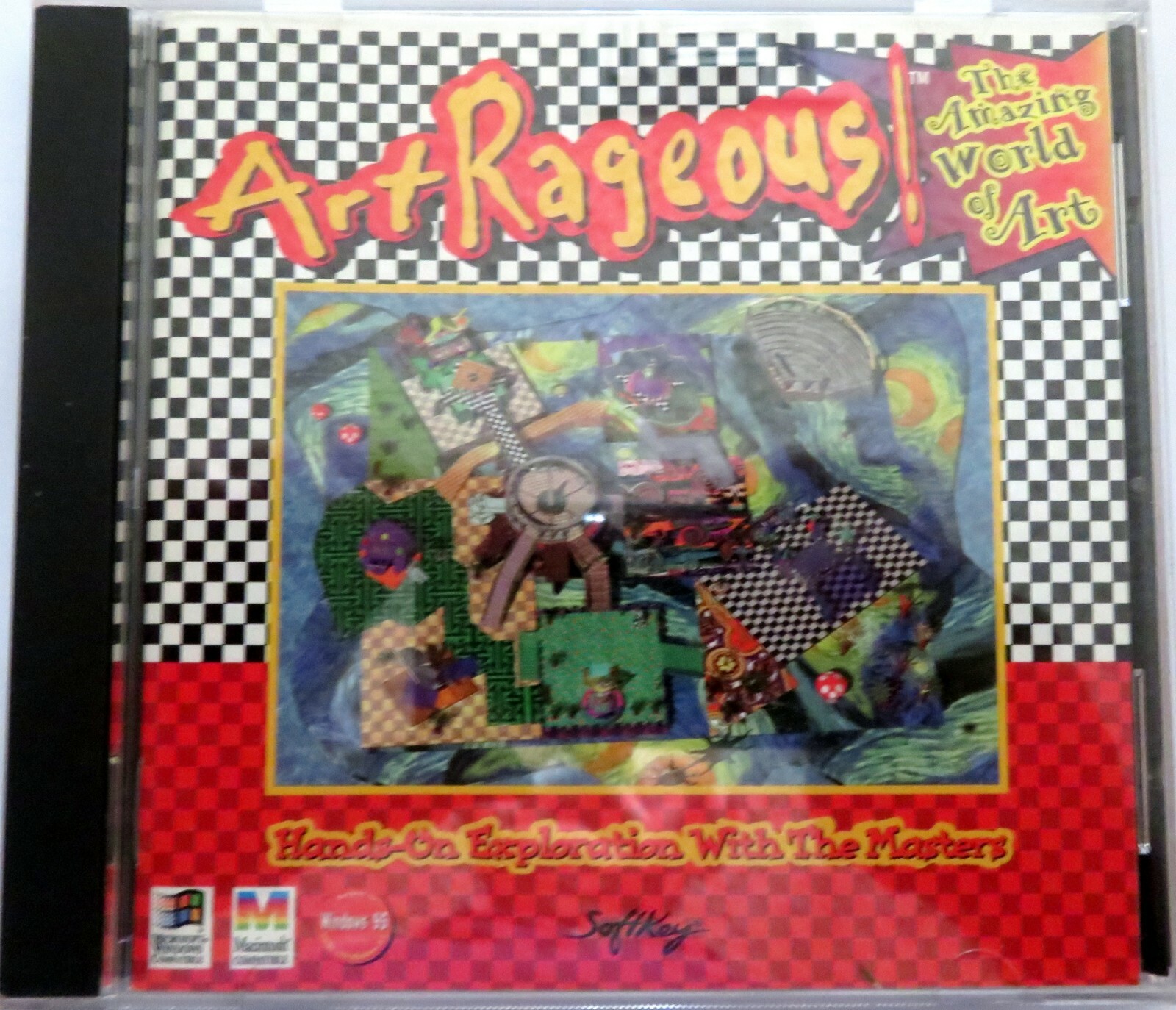 SoftKey ArtRageous The Amazing World of Art (CD, 1995) Windows/Mac Compatible