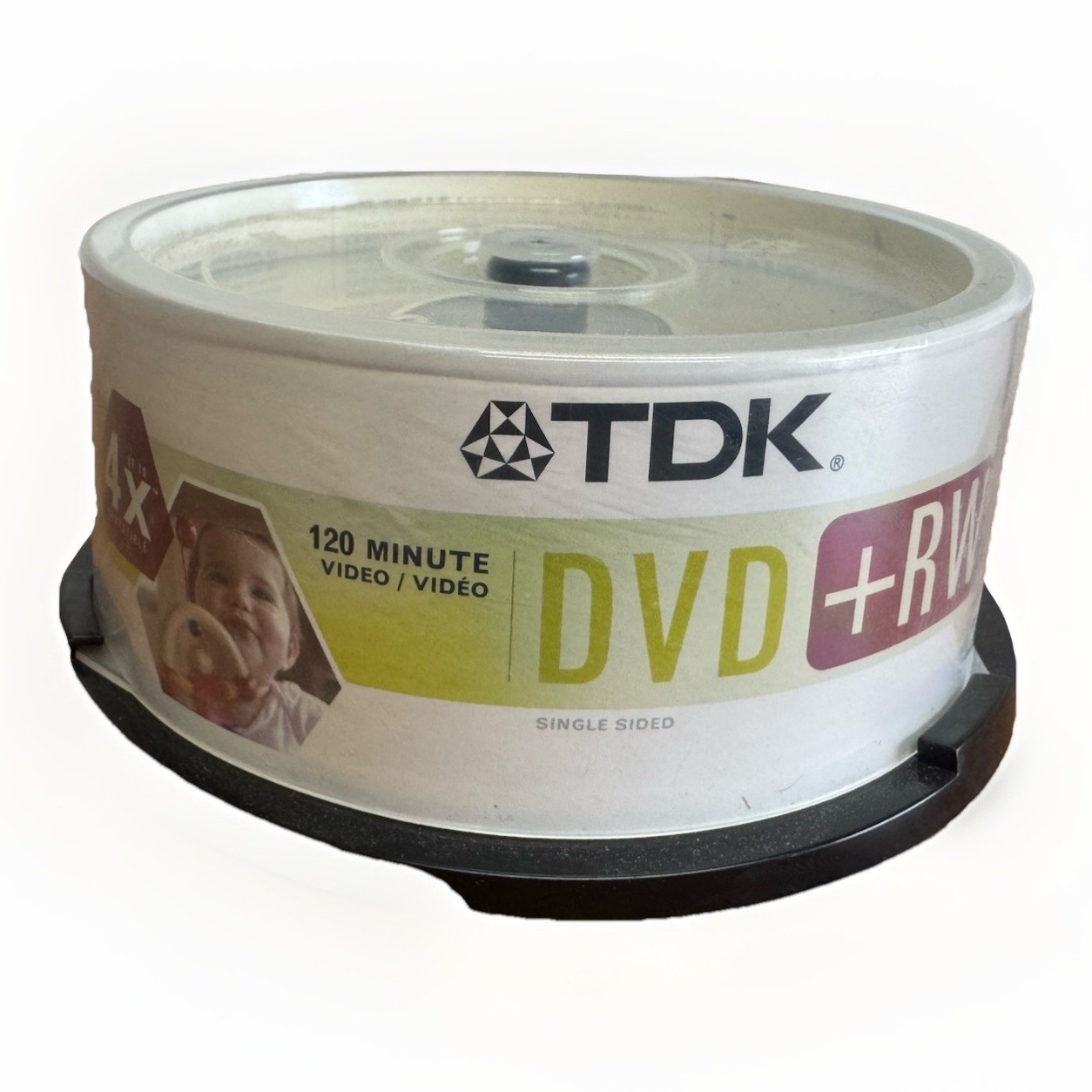 TDK DVD+RW 4x 120 Min 4.7GB Rewritable Discs Spindle Lot 23 Blank DVDs