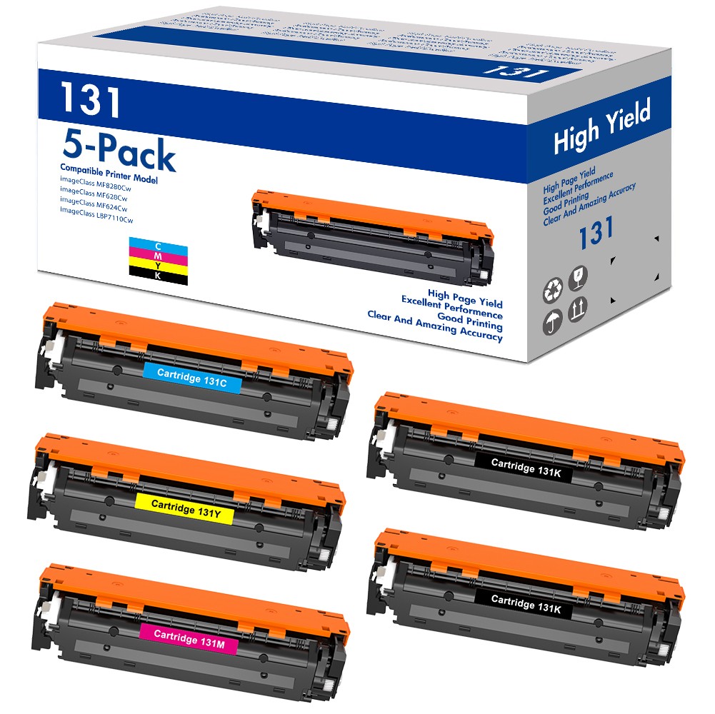 5PK CRG 131 Color Toner Cartridge Set For Canon Imageclass MF8280 8230 7110
