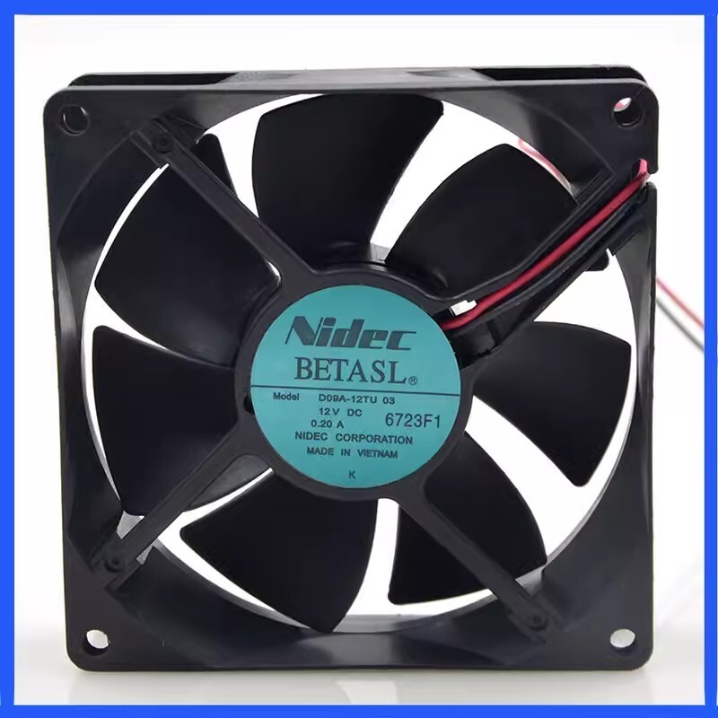 Nidec D09A-12TU 03 9025 DC12V 0.2A 9CM 2-Wire Inverter Cooling Fan