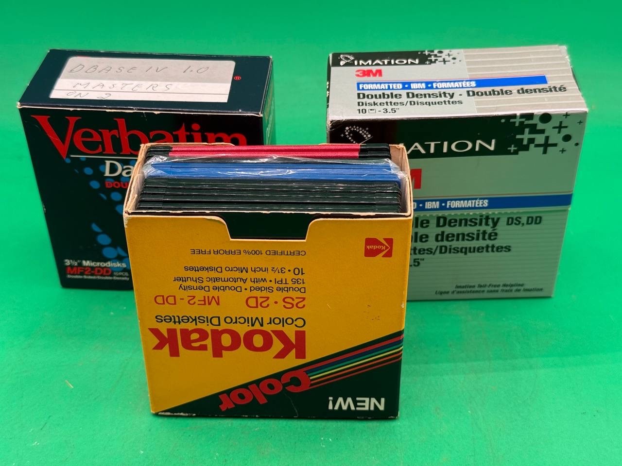 Lot of 4 3.5in Floppy Disks Packard Bell Recovery dBase Norton Ms Dos 3M RE