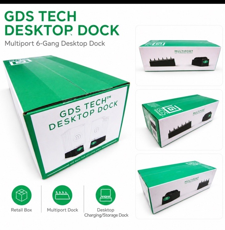 GDS TECH RAM-GDS-DOCK-6G1P-NGU Multiport 6-GANG Desktop Dock