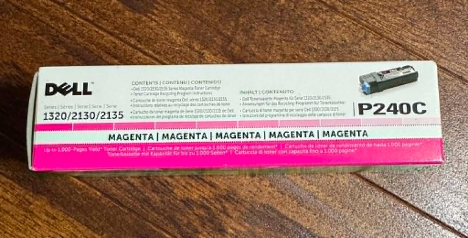 NEW GENUINE - DELL P240C MAGENTA TONER for 1320 2130 2135 - CT201195 SEALED BOX