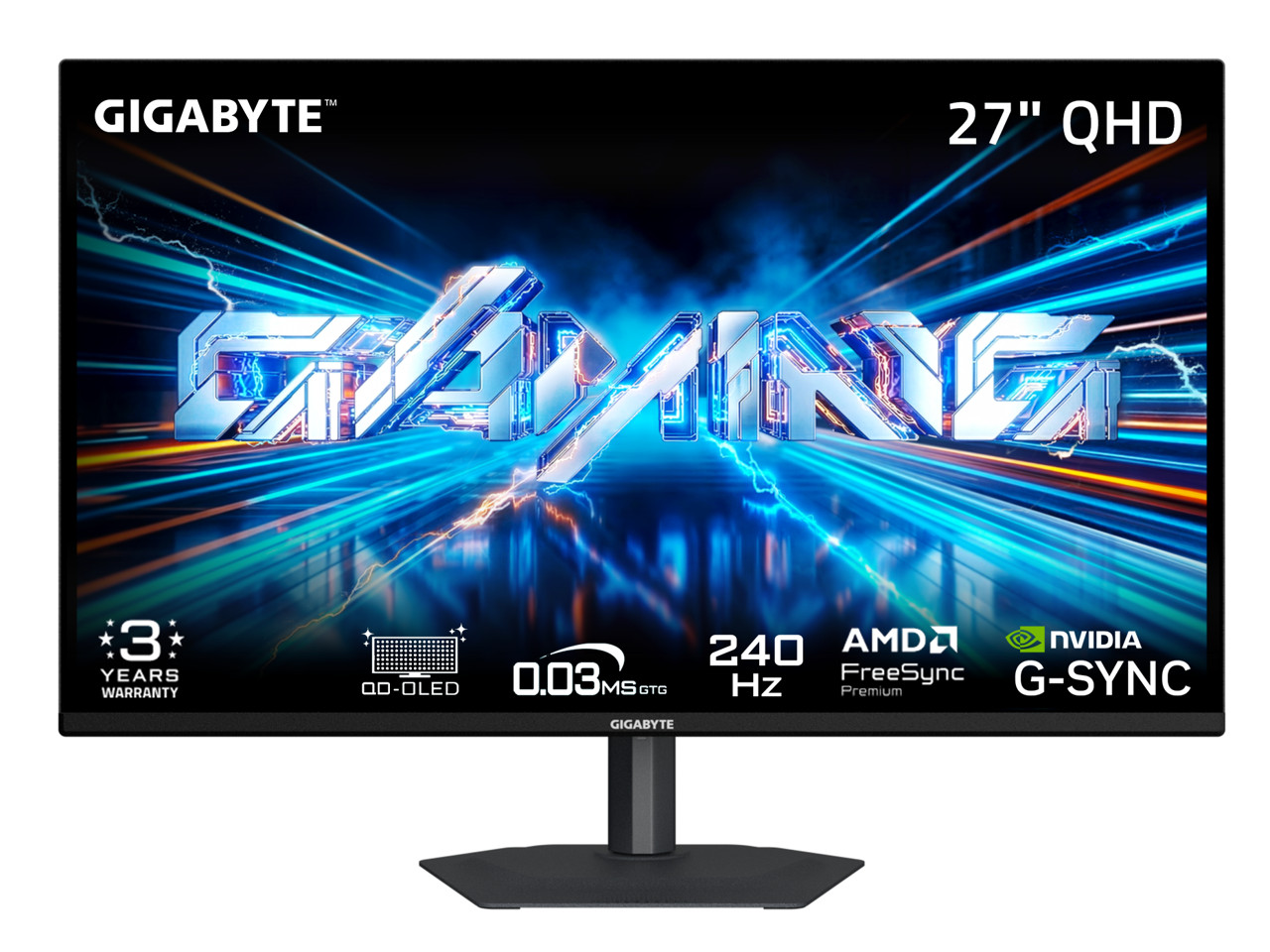 GIGABYTE 27 inch QHD 2K 1440P 240Hz OLED Gaming Computer Monitor GO27Q24A