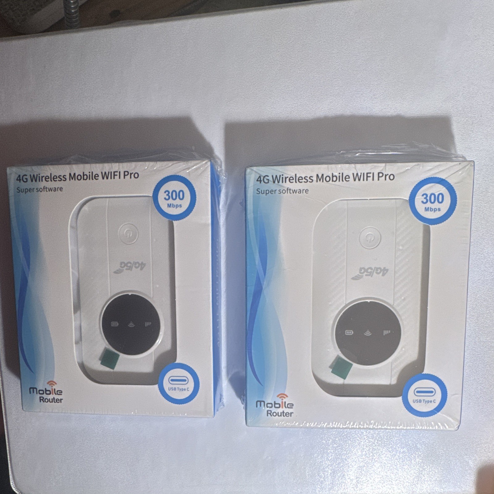 🔥 (2) Pack 4G LTE Wi-Fi Hotspot Modem Unlocked 300 Mbps USB-C White ⚡