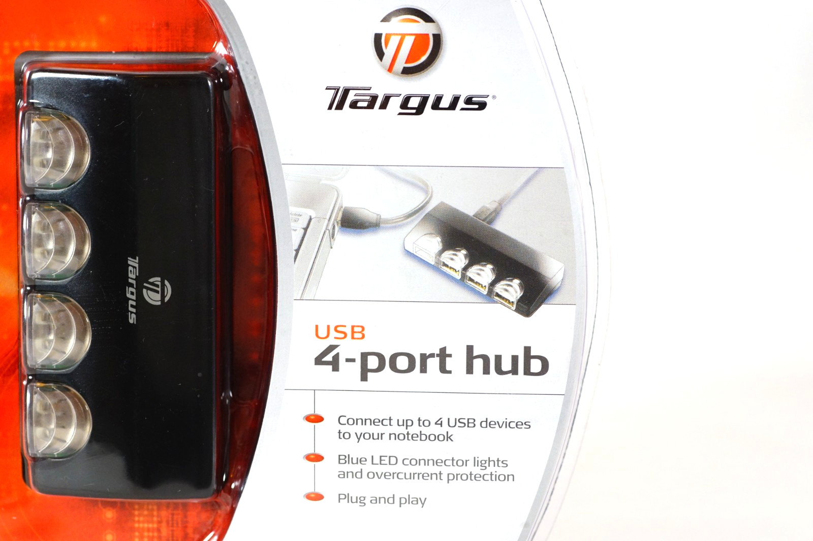 TARGUS 4 Port USB Hub PA055U Connect 4 USB 2.0 Devices - NEW