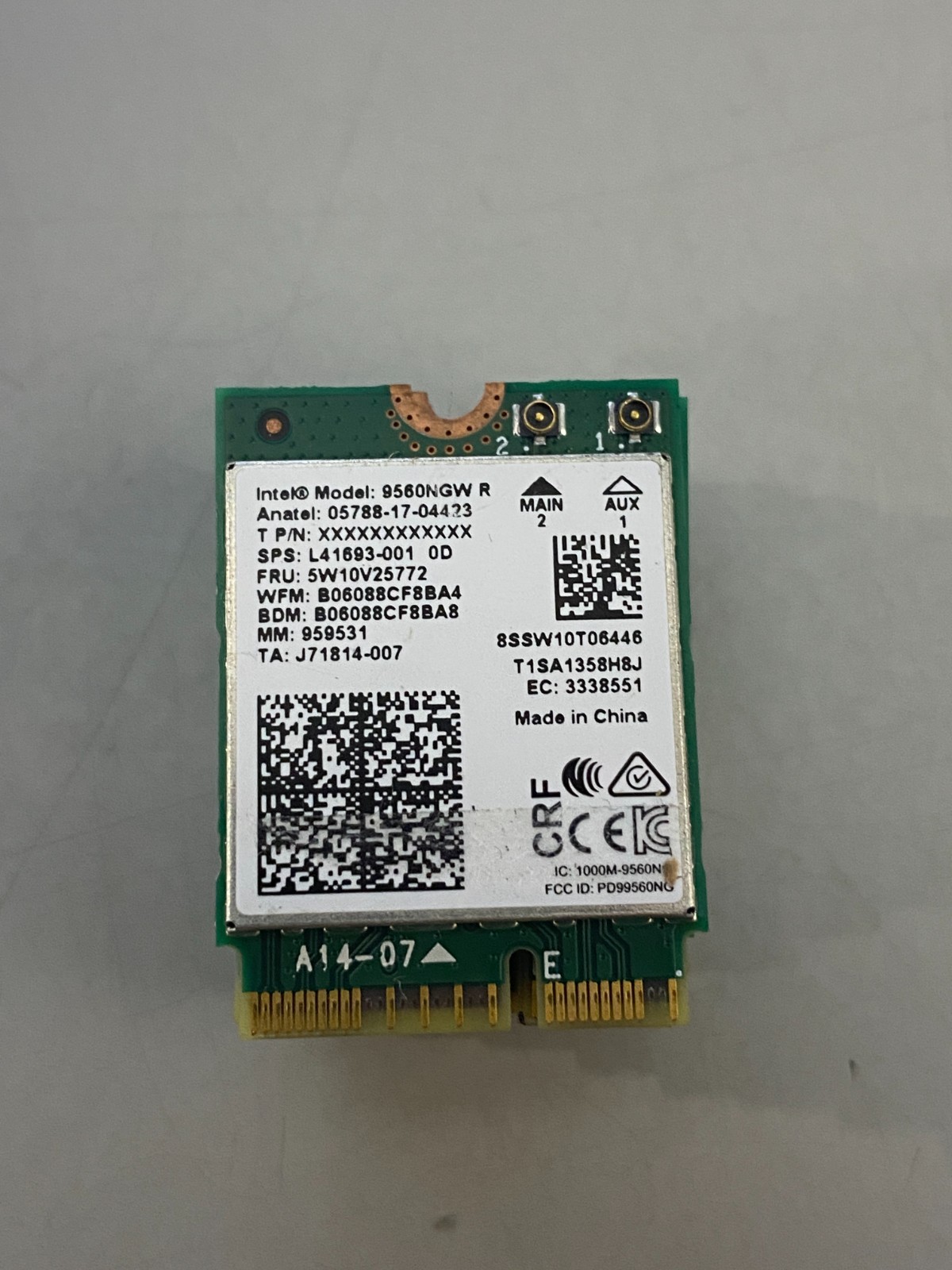 Lot of 8 Intel Dual Band AC 9560NGW 1.73Gbps eSata BT 5.0 Wireless Card Wifi
