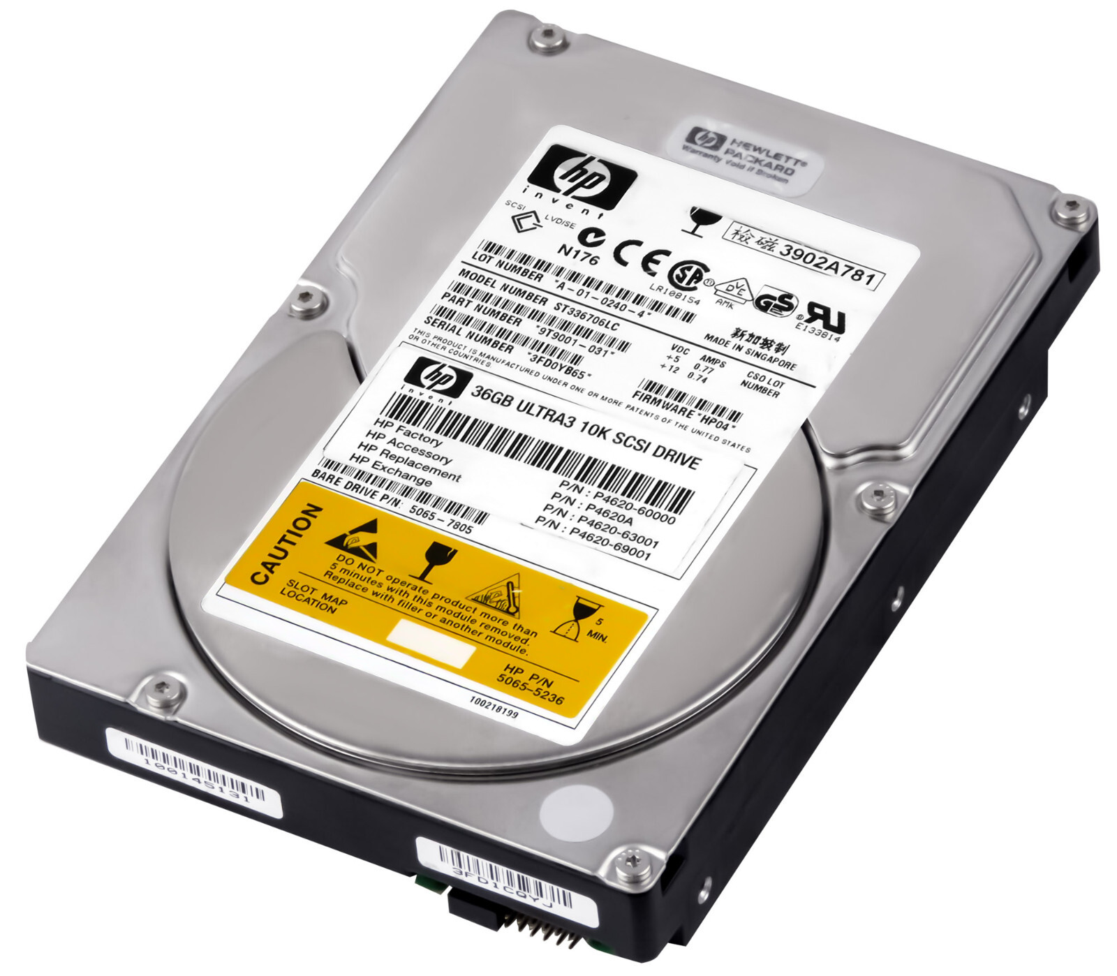 HARD DRIVE HP P4620A P4620-60000 ST336706LC 36GB 10K SCSI U160 3.5''