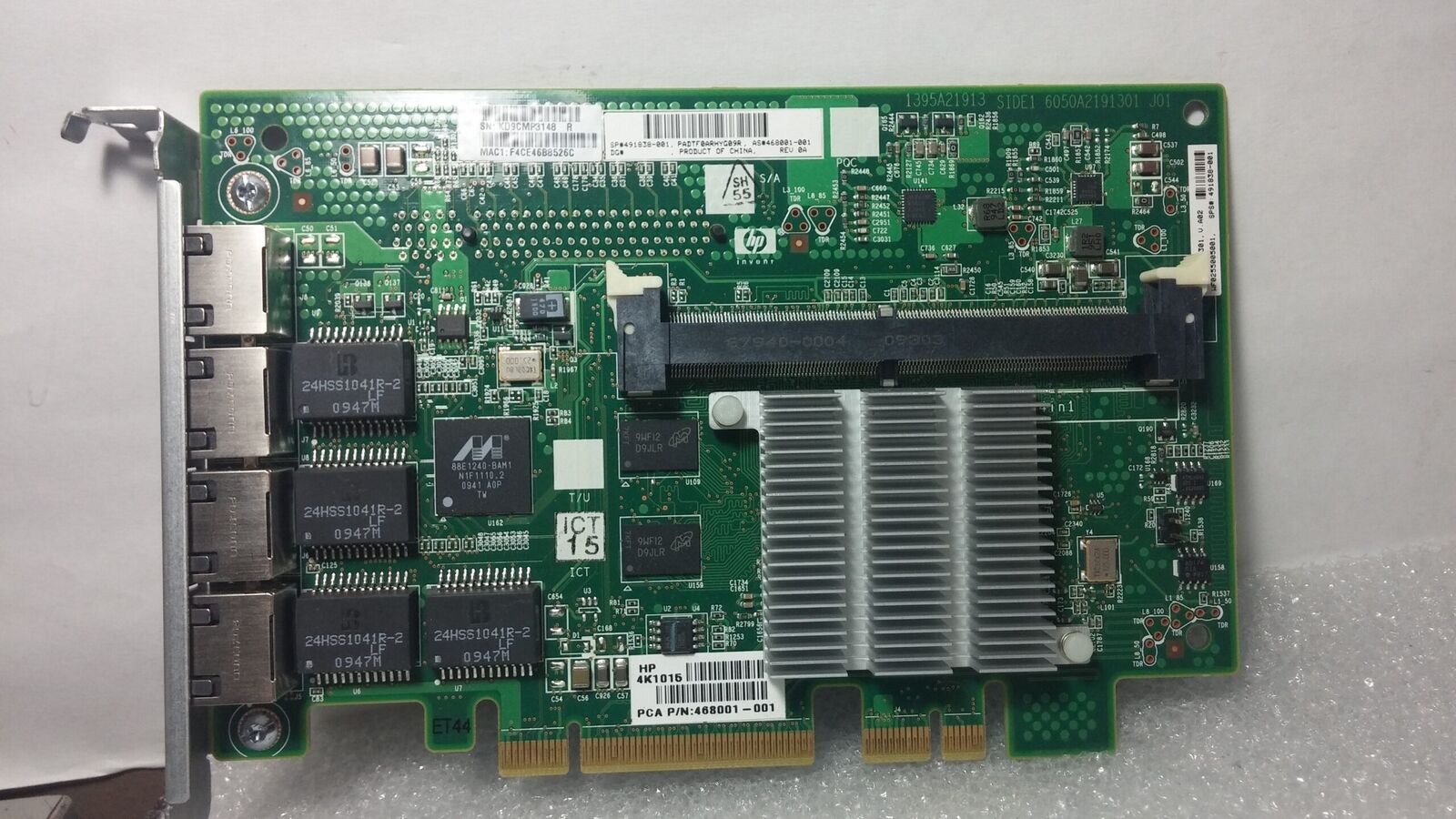 HP 468001-001 Quad Port 4k1015 1GB PCI Ethernet Adapter