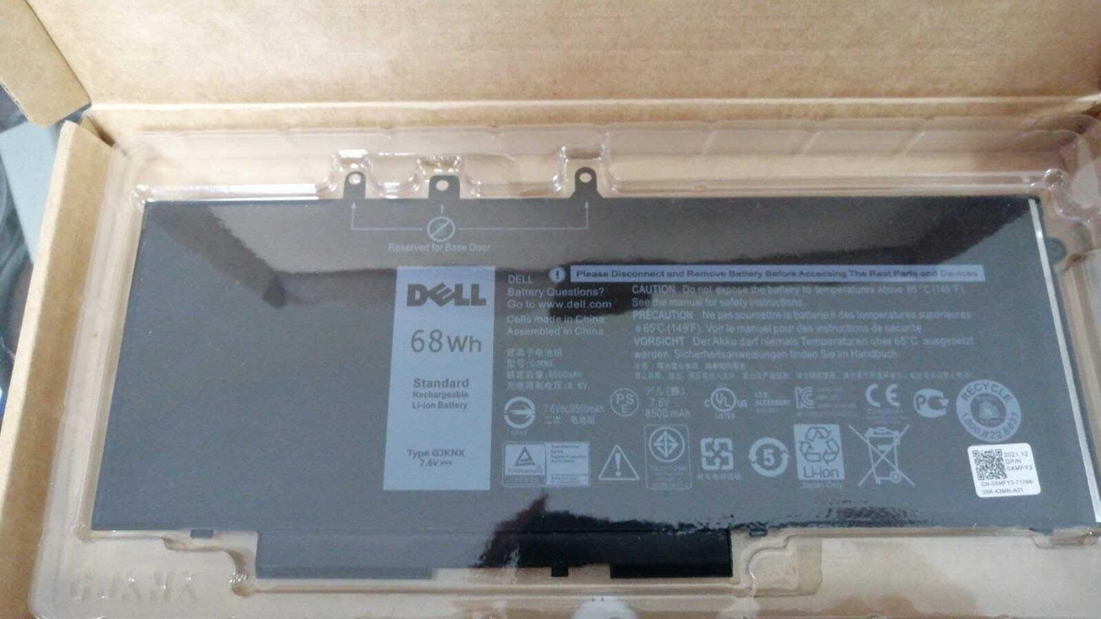 Genuine GJKNX 68Wh Battery for Dell Latitude 5480 5580 5280 5490 5491 5580 NEW