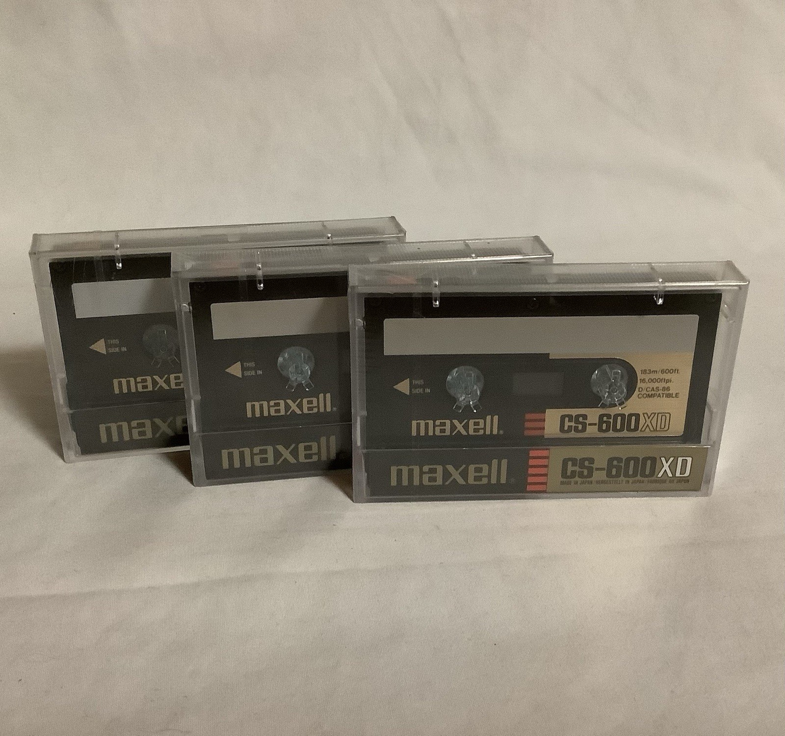 Sealed Maxell CS-600XD High Density Data Cassettes Lot of 3 Tapes