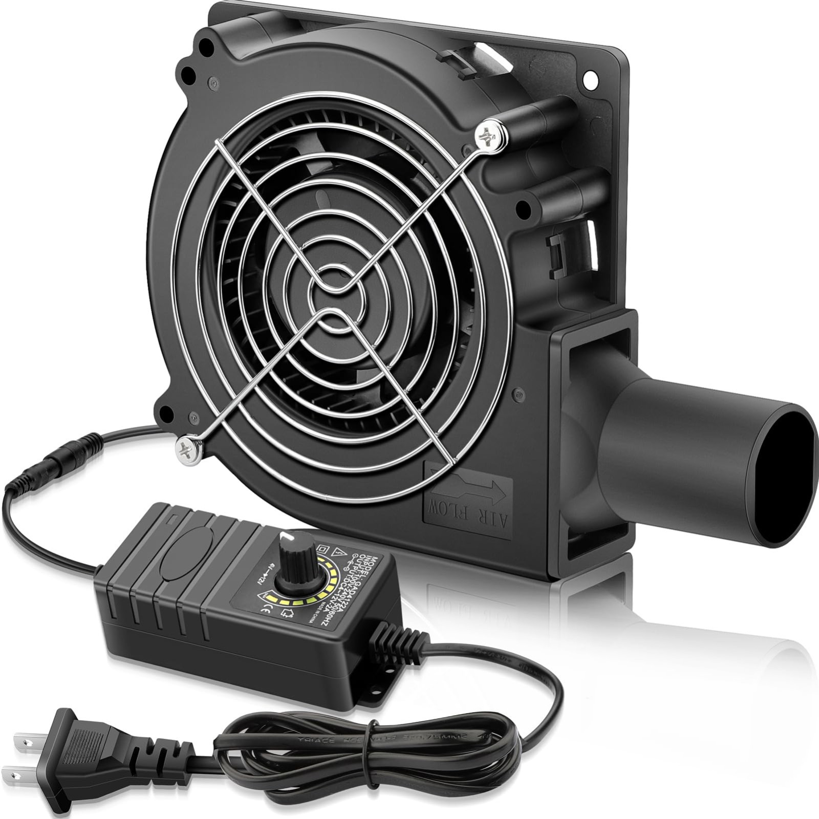 120mm 12V Small Blower Fan with Variable Speed Controller - 110V 120VAC Cooling