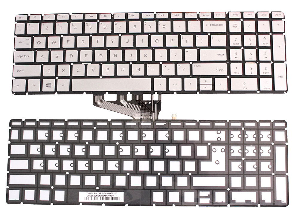 For HP 15-dy1062nr 15-dy2021nr 15-dy2024nr 15-dy2073dx Keyboard Silver Backlit