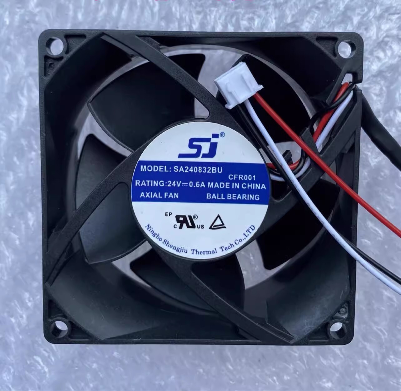 SJ SA240832BU DC24V 0.6A 80*80*32MM 3-Pin Inverter Cooling Fan