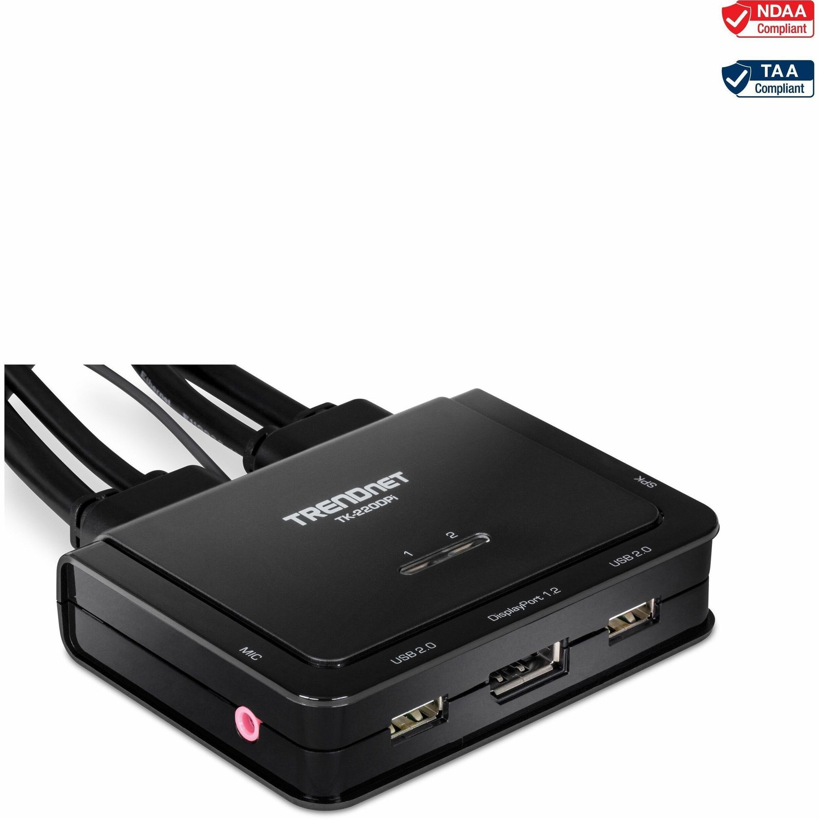 TRENDnet TK-220DPi, 2-Port 4K DisplayPort KVM Switch