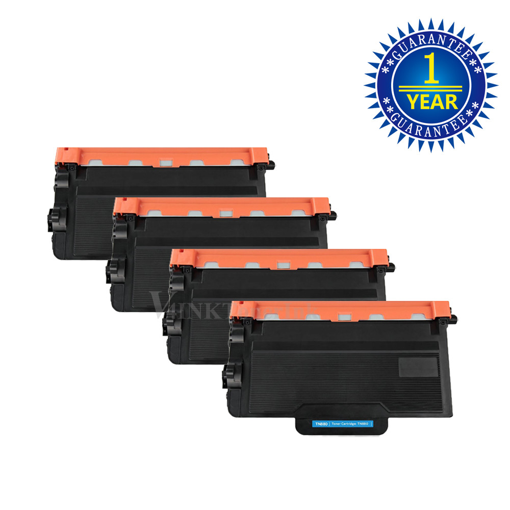 4-PACK TN880 Black Toner Cartridge for Brother DCPL5900 6700 5600 5650 5700 5850