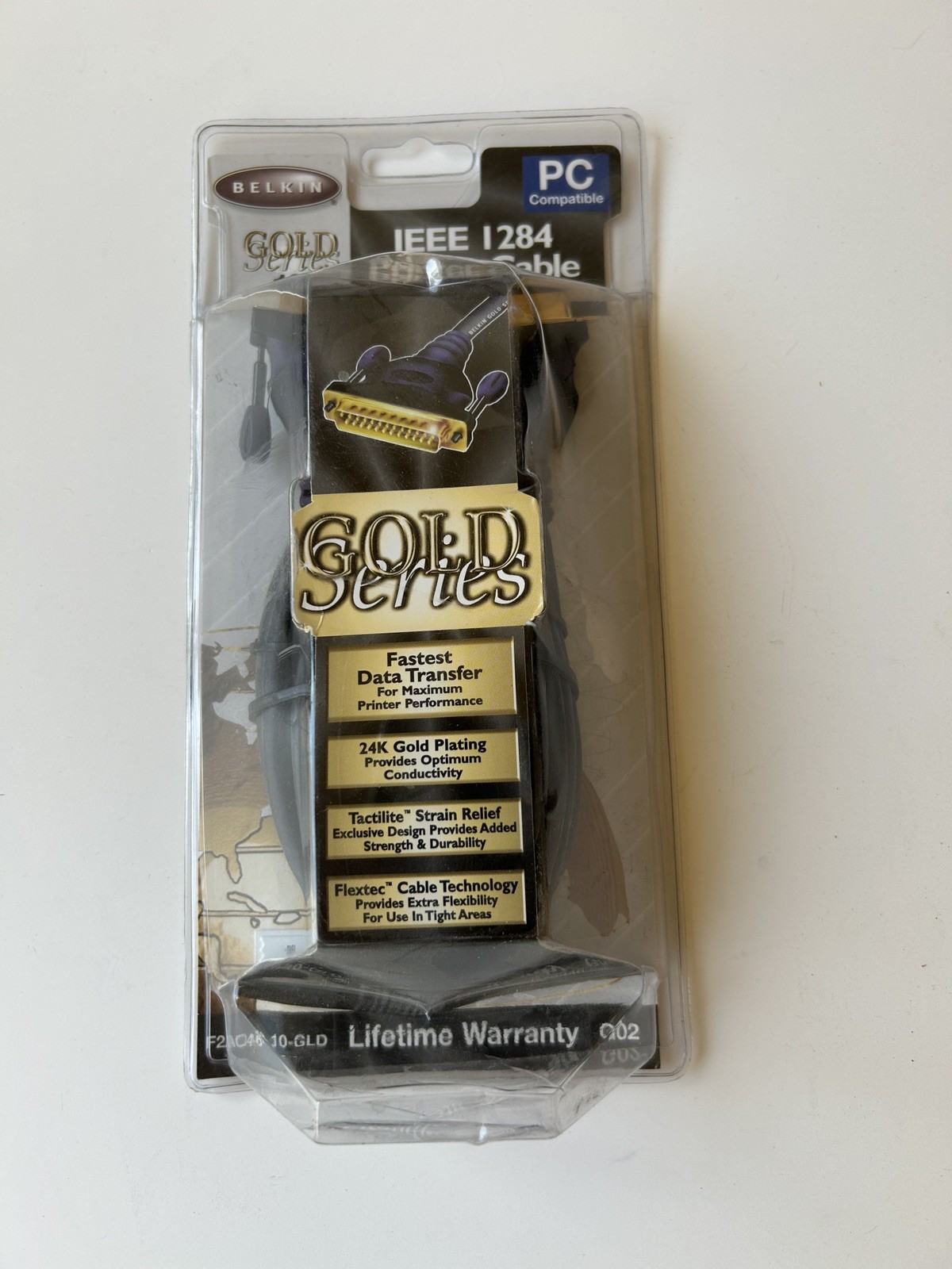 BELKIN PRO GOLD SERIES IEEE 1284 10' PRINTER CABLE F2A046-10-GLD 