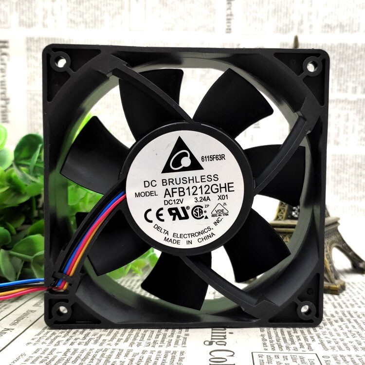 For Delta AFB1212GHE 12038 12V 3.24A 12Cm 252.85CFM Violent Cooling Fan 4-wire
