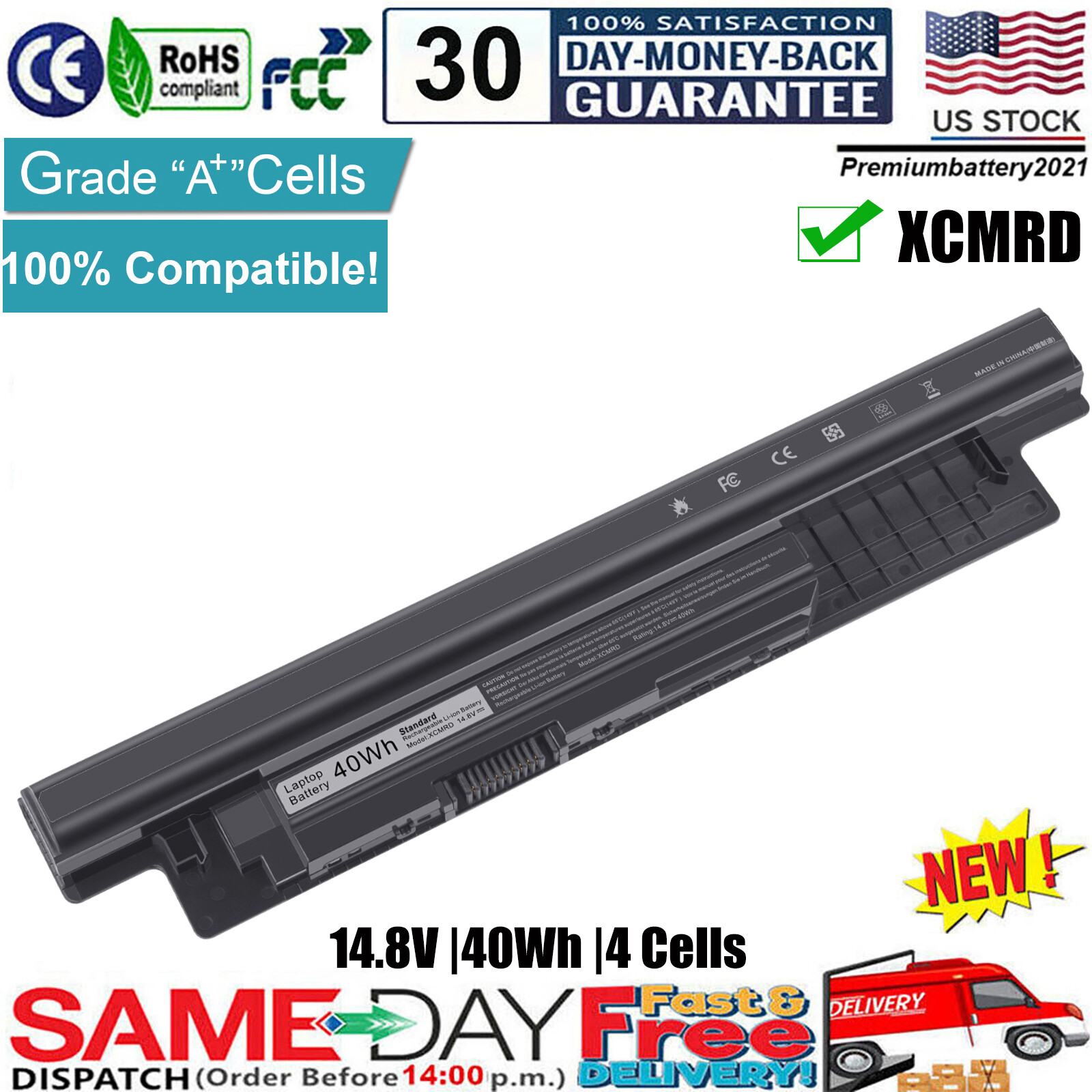 XCMRD Battery For Dell Latitude 3440 3540 E3440 E3540 0MF69 49VTP PVJ7J 24DRM