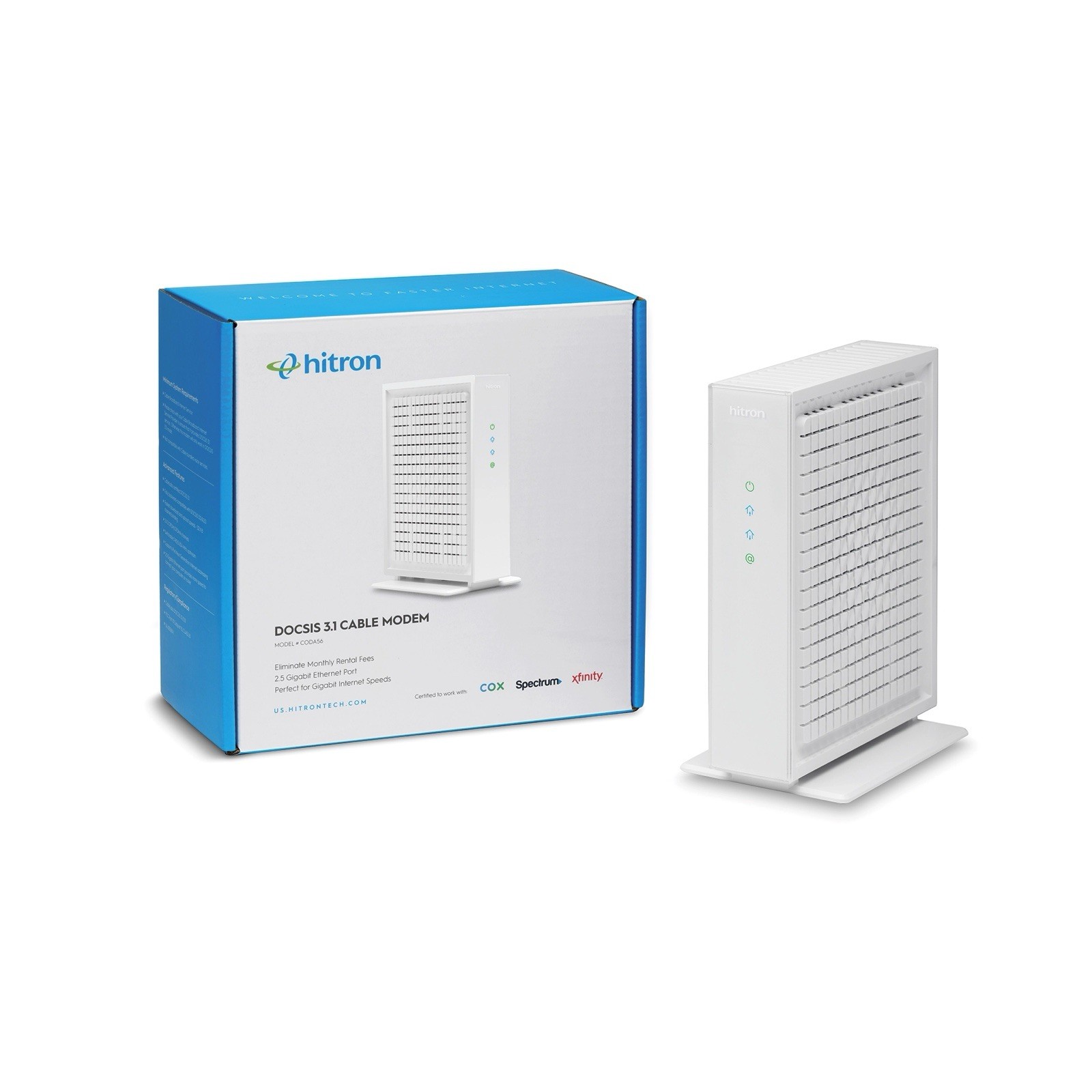 Hitron CODA56 Multi-Gigabit DOCSIS 3.1 Modem | Pairs with Any WiFi Router or ...